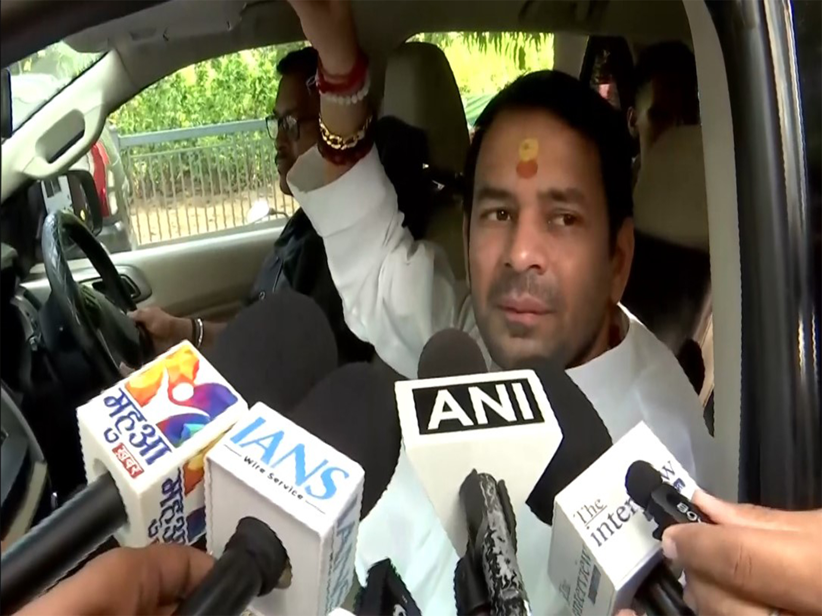 Janshakti Janata Dal (JJD) founder Tej Pratap Yadav (Photo/ANI)