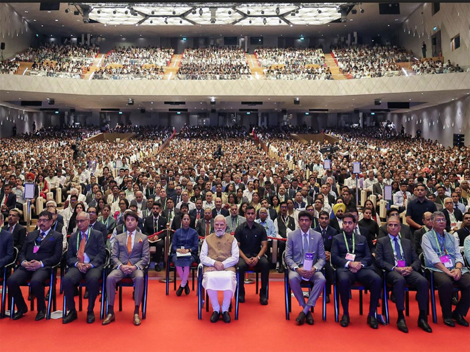 Inauguration of India Mobile Congress (IMC) 2025 at Yashobhoomi Convention Centre (Photo/ANI)