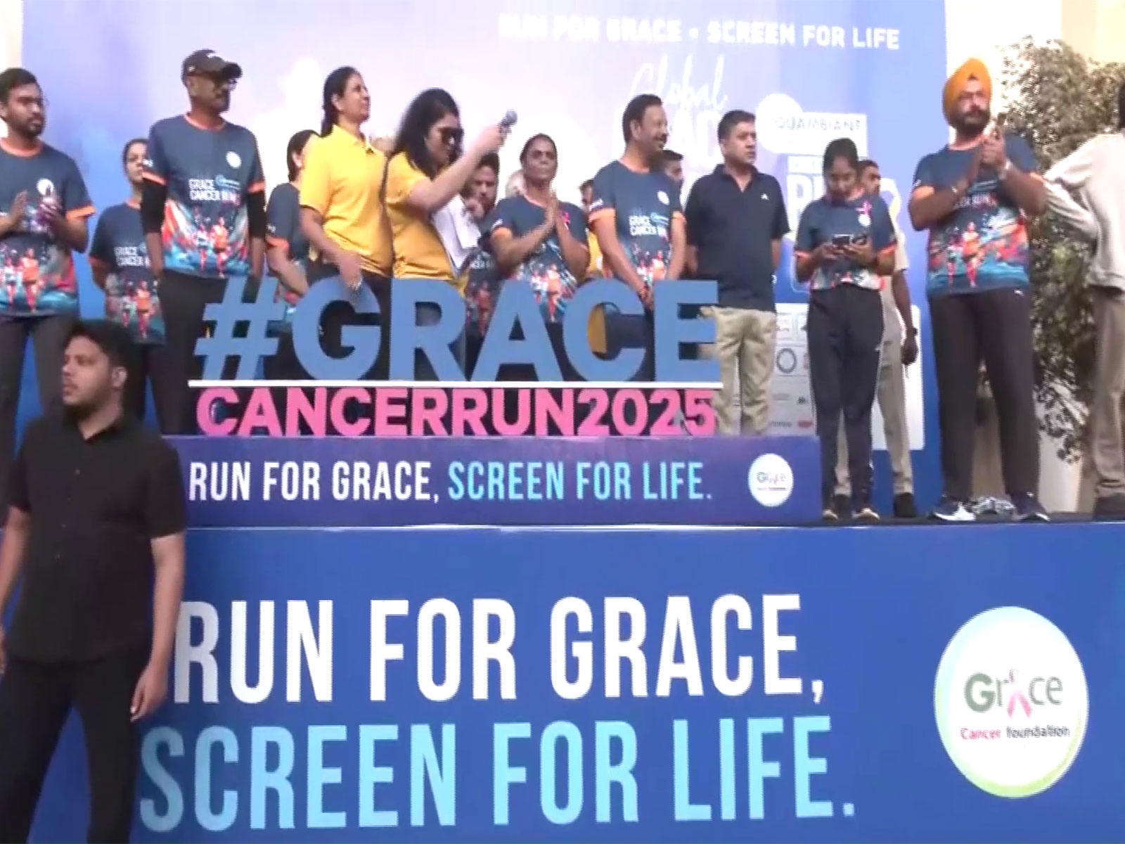Grace Foundation Organises Cancer run in Hyderabad (Photo/ANI)