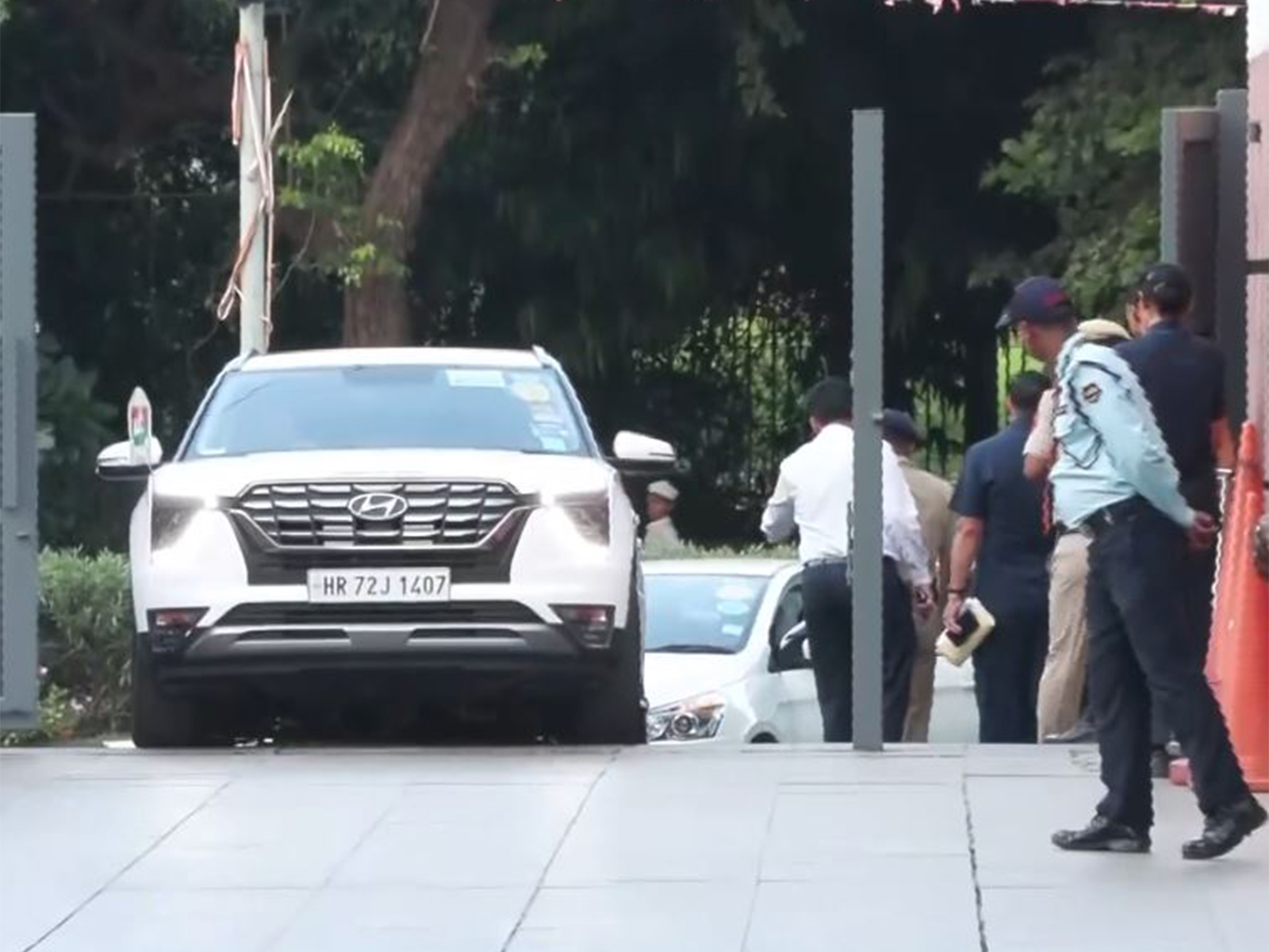 Leaders arriving for the CEC meeting at the BJP headquarters in New Delhi on October 12, 2025 (Photo/ANI)