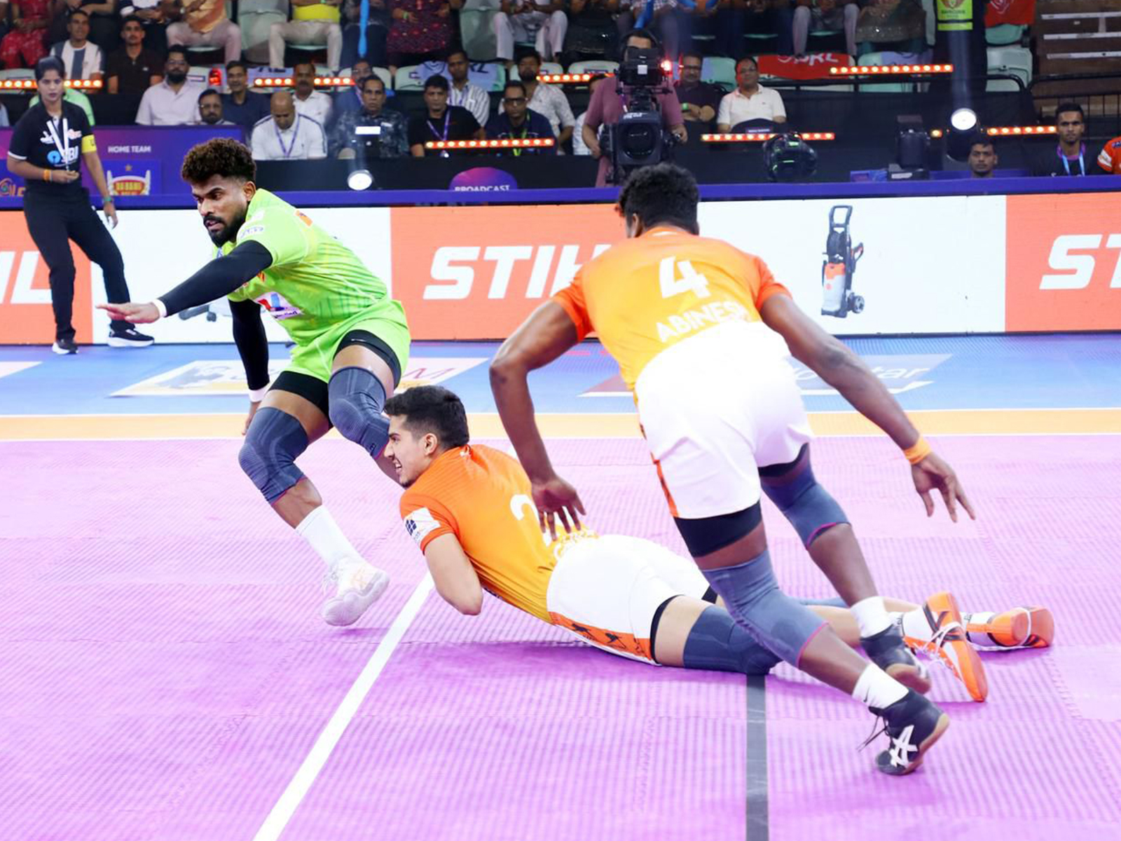 A visual from the match. (Photo: PKL)