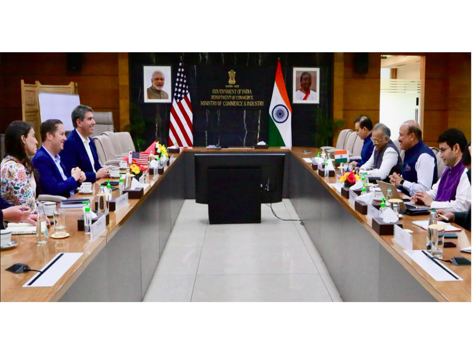 US Ambassador-designate Sergio meets Commerce Secretary Rajesh Agarwal (Photo/X@USAmbIndia)