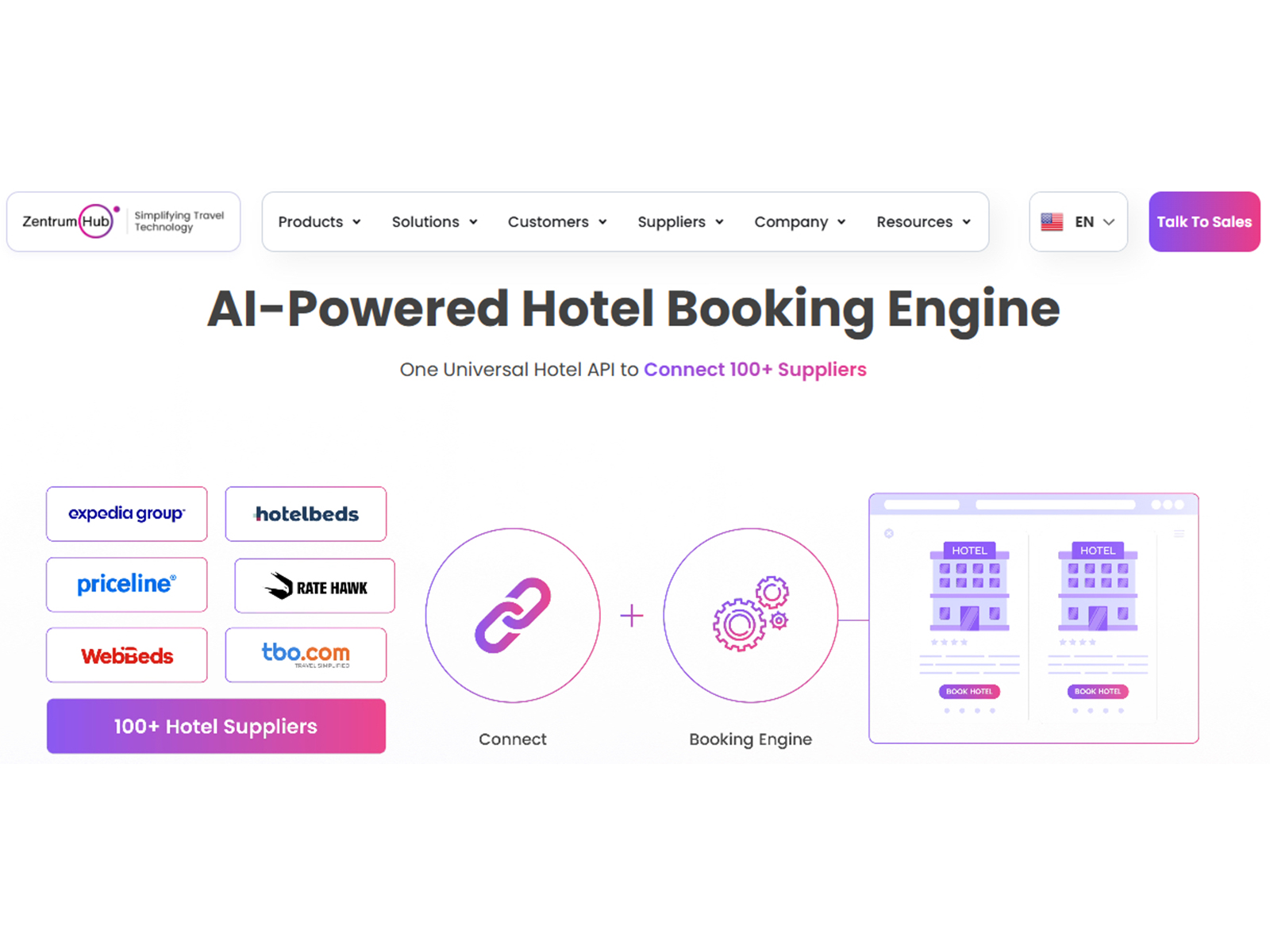 ZentrumHub launches redesigned website with OTA-specific solution pages, multi-language support, and comprehensive supplier network to guide travel agencies through hotel API selection.