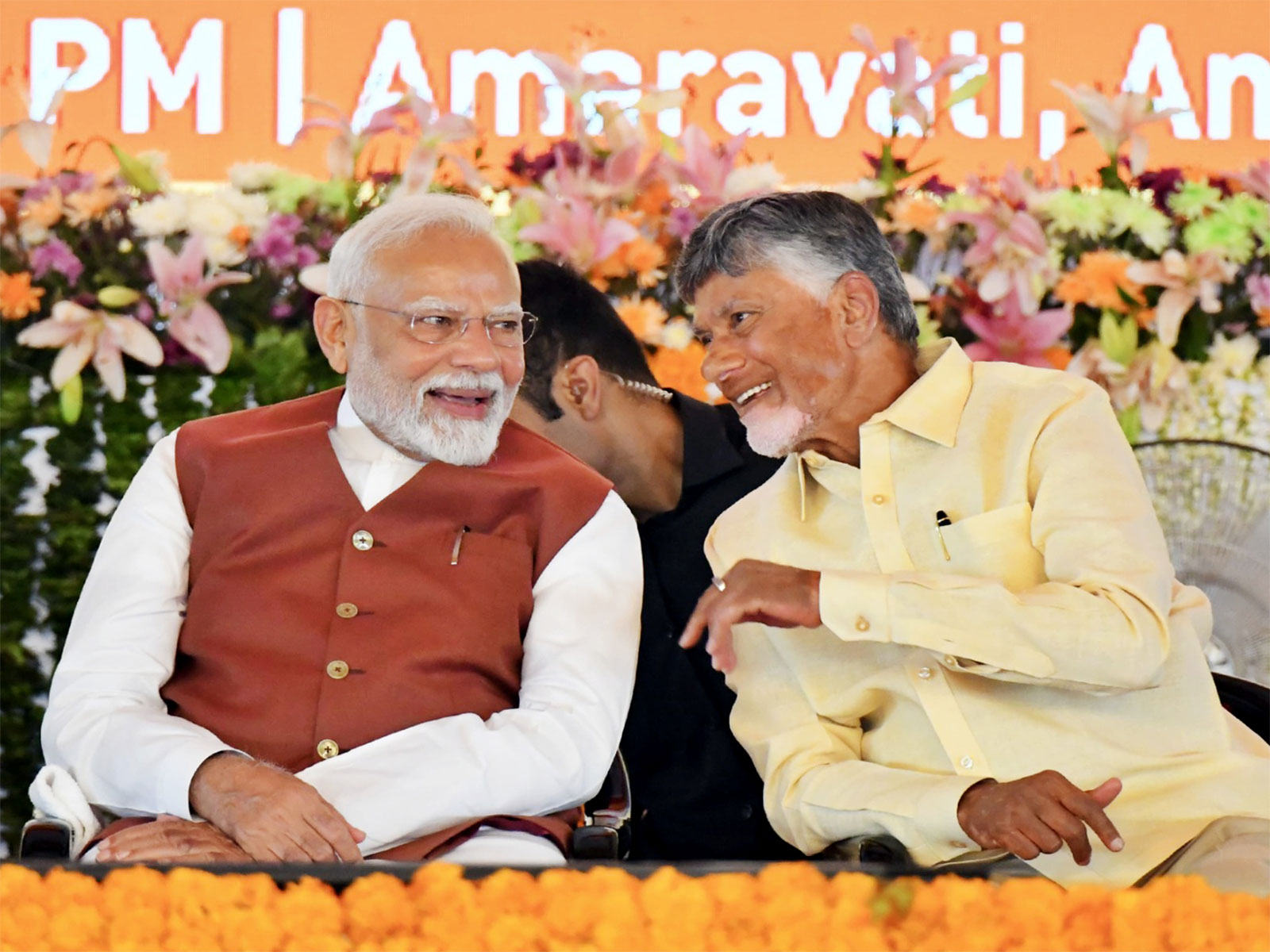 PM Narendra Modi with Andhra Pradesh CM N Chandrababu Naidu (File Photo/ANI)