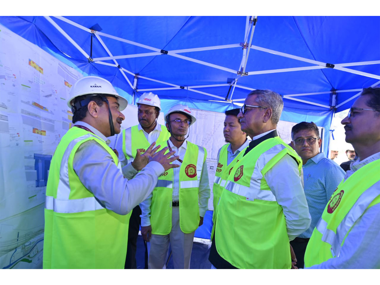 Sikkim Governor Om Prakash Mathur reviews progress of Sivok-Rangpo railway line project (Photo/ANI)