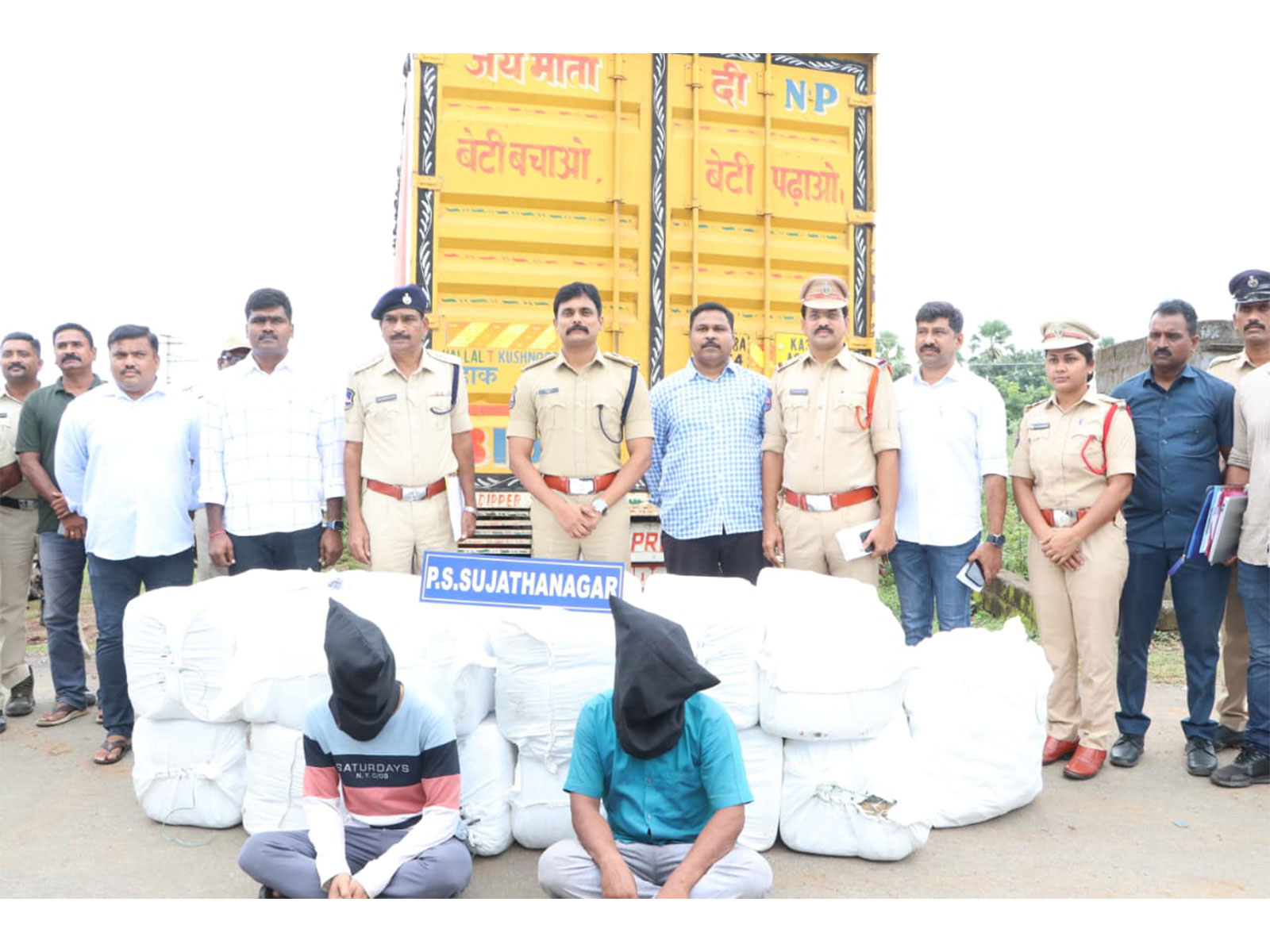 Telangana Police busts massive Ganja smuggling operation (Photo/ANI)