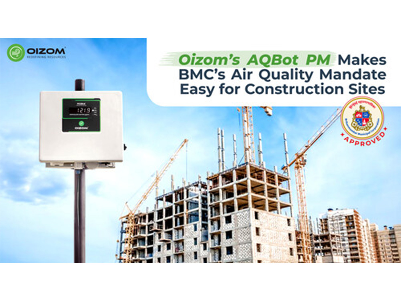 Real‑time monitoring. Automated compliance. BMC‑approved AQBot PM by Oizom