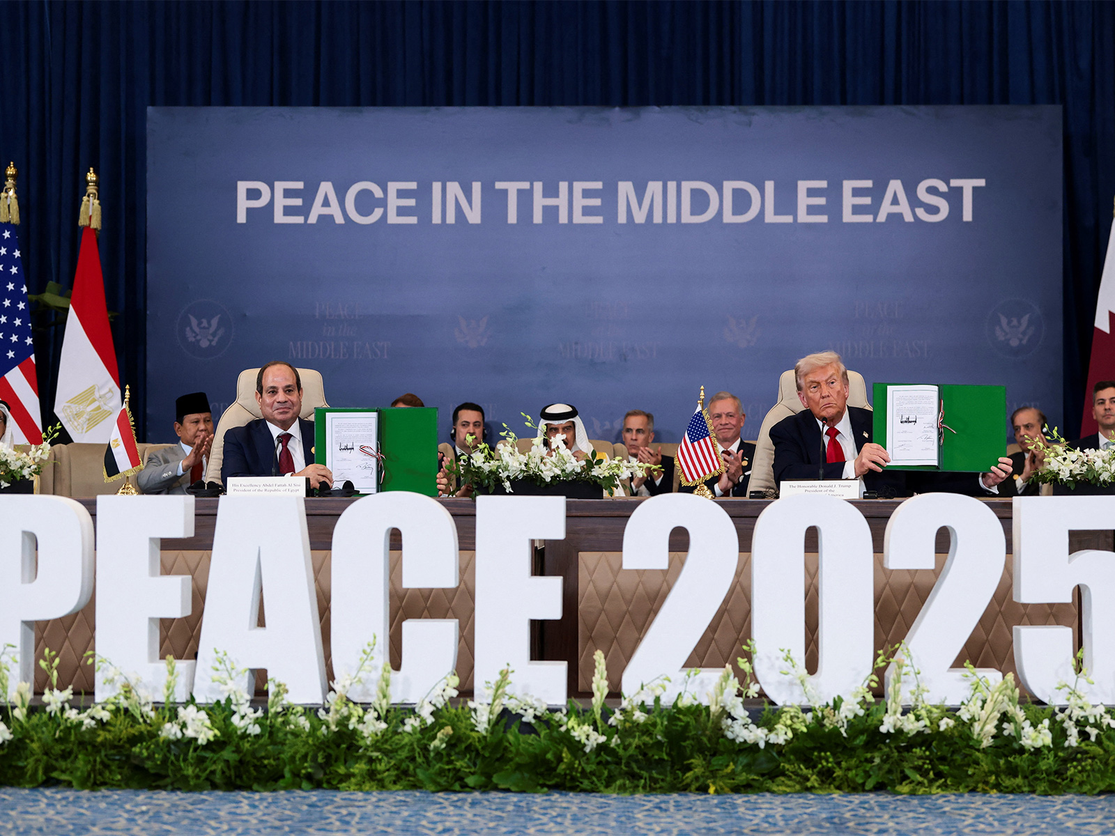 US President Donald Trump's at Gaza peace summit in Egypt (Photo:ANI/Reuters)