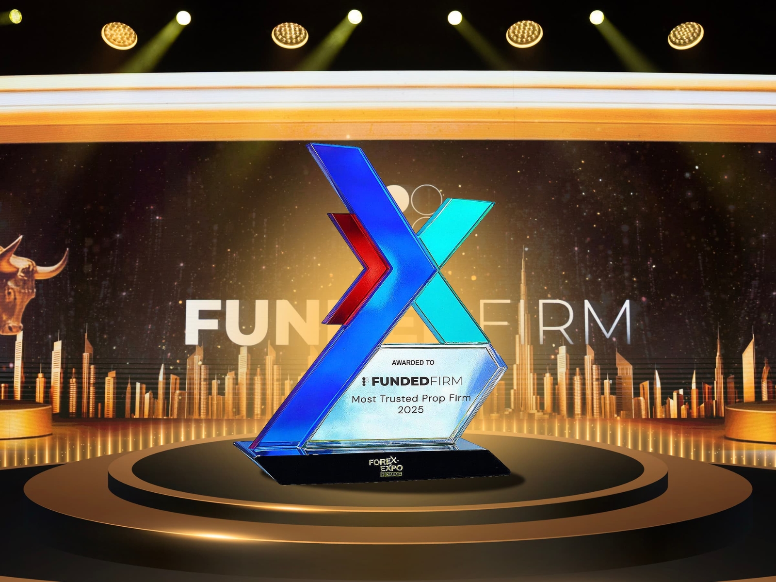 Global proprietary trading leader recognized at Dubai World Trade Centre for setting new standards in transparency, trust, and trader success.