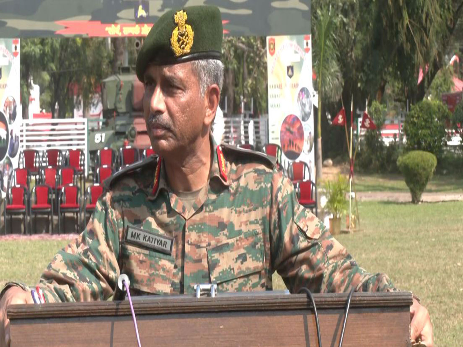 GOC-in-C Western Command Lt Gen Manoj Katiyar (Photo/ANI)