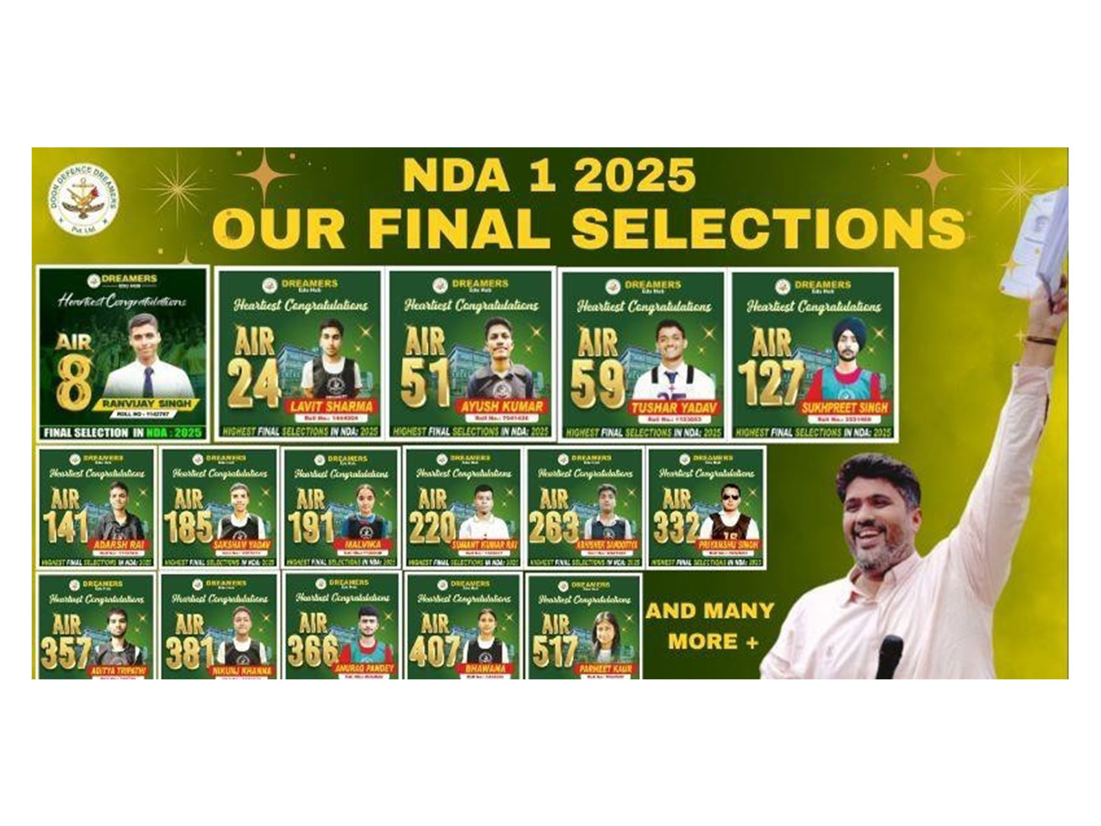 NDA 1 2025 Cut-Off Trends Revealed — Doon Defence Dreamers Emerges as India’s Leading NDA Coaching Institute