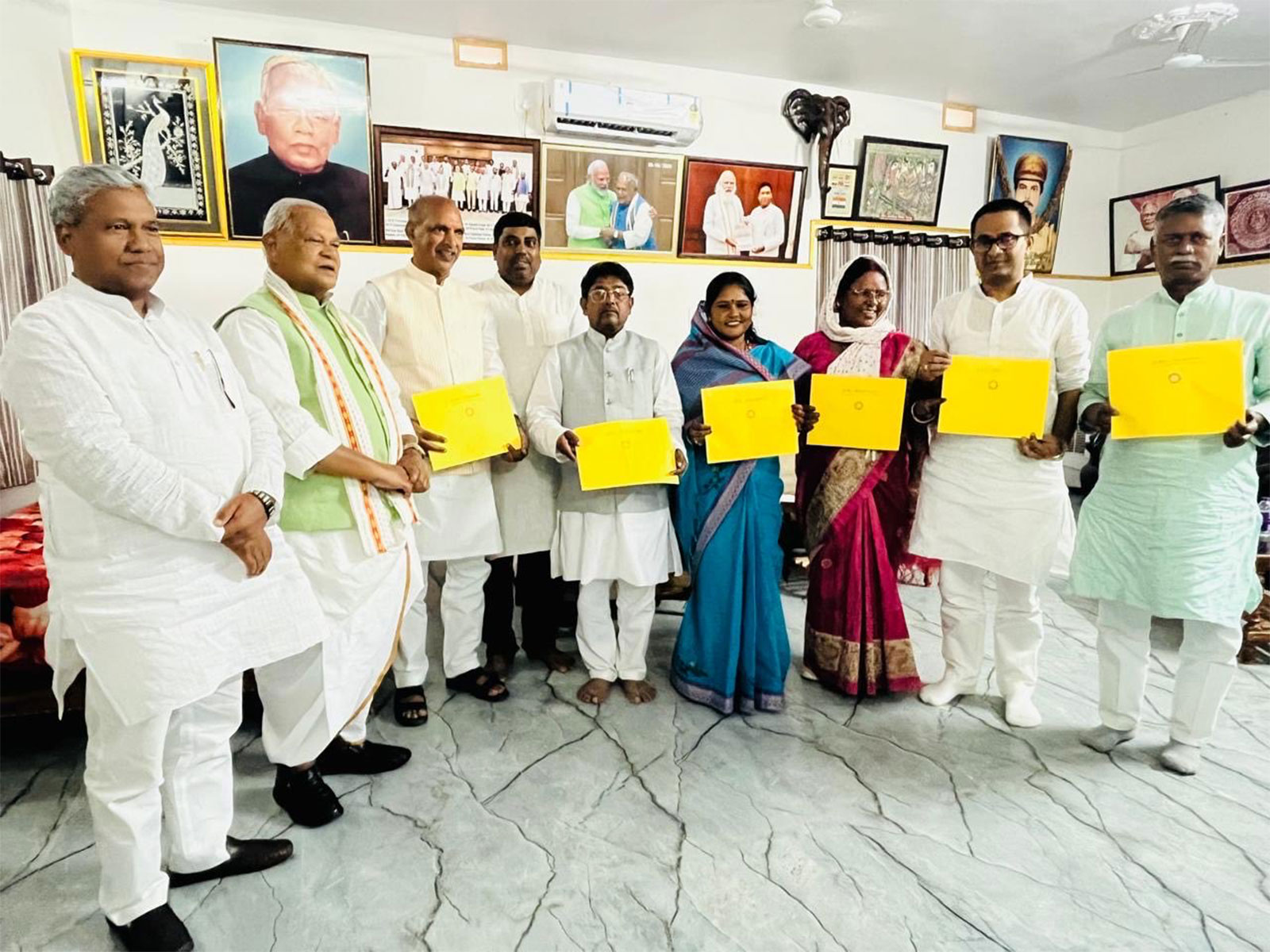 Union Minister and HAM(S) chief Jitan Ram Manjhi along with other leaders (Photo/X@jitanrmanjhi)