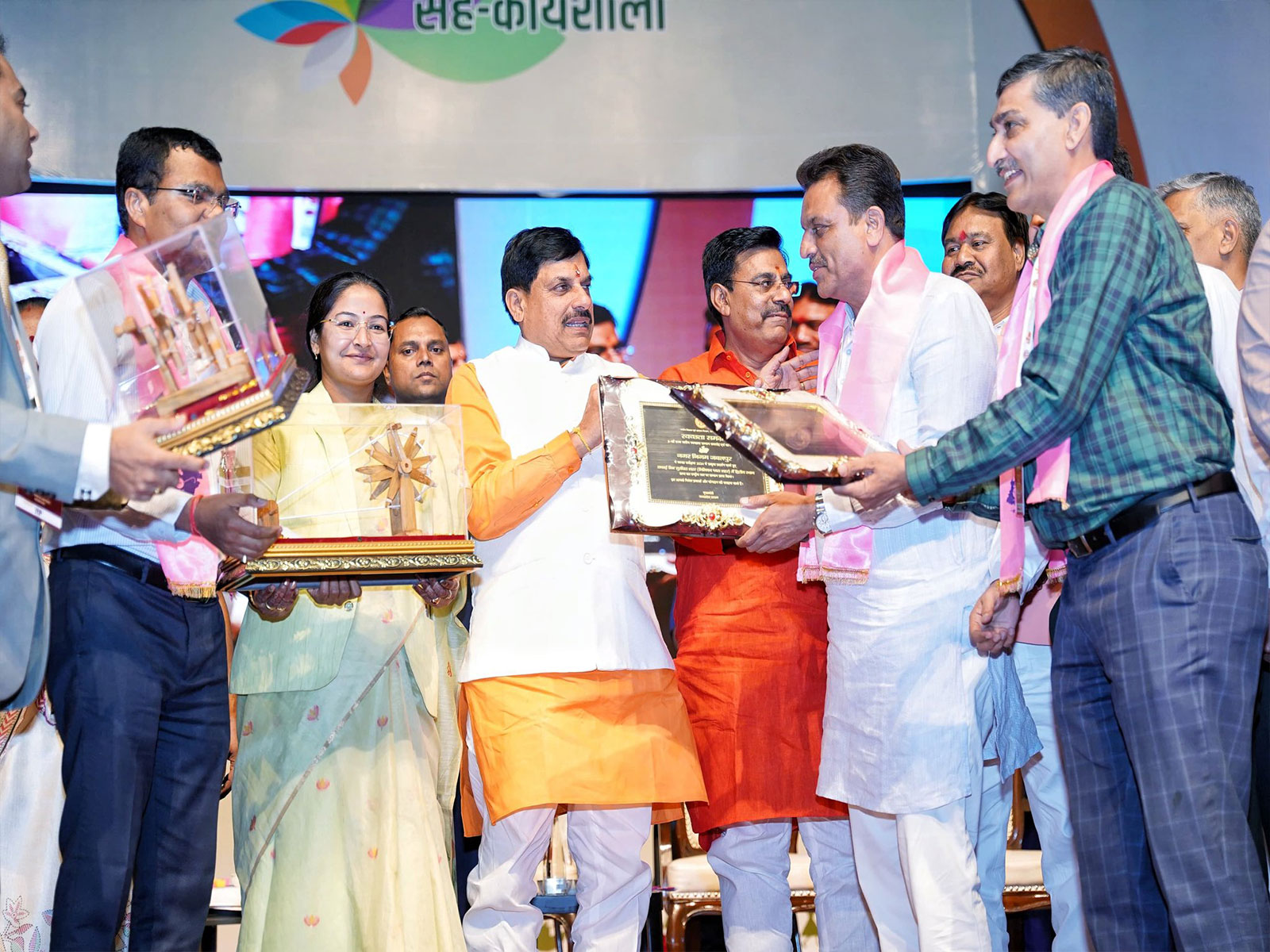 MP CM Mohan Yadav is honouring those contributed in Cleanliness (Photo/ X @DrMohanYadav51)