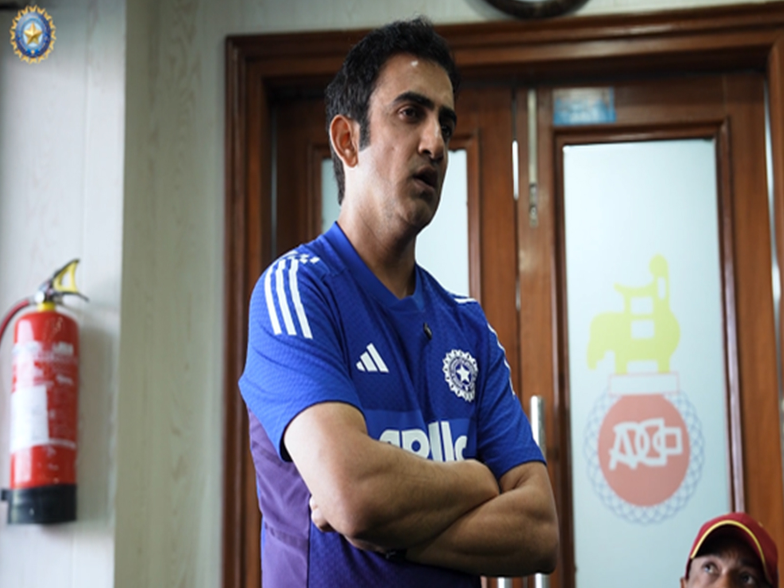 Gautam Gambhir in WI's dressing room (Photo: BCCI)