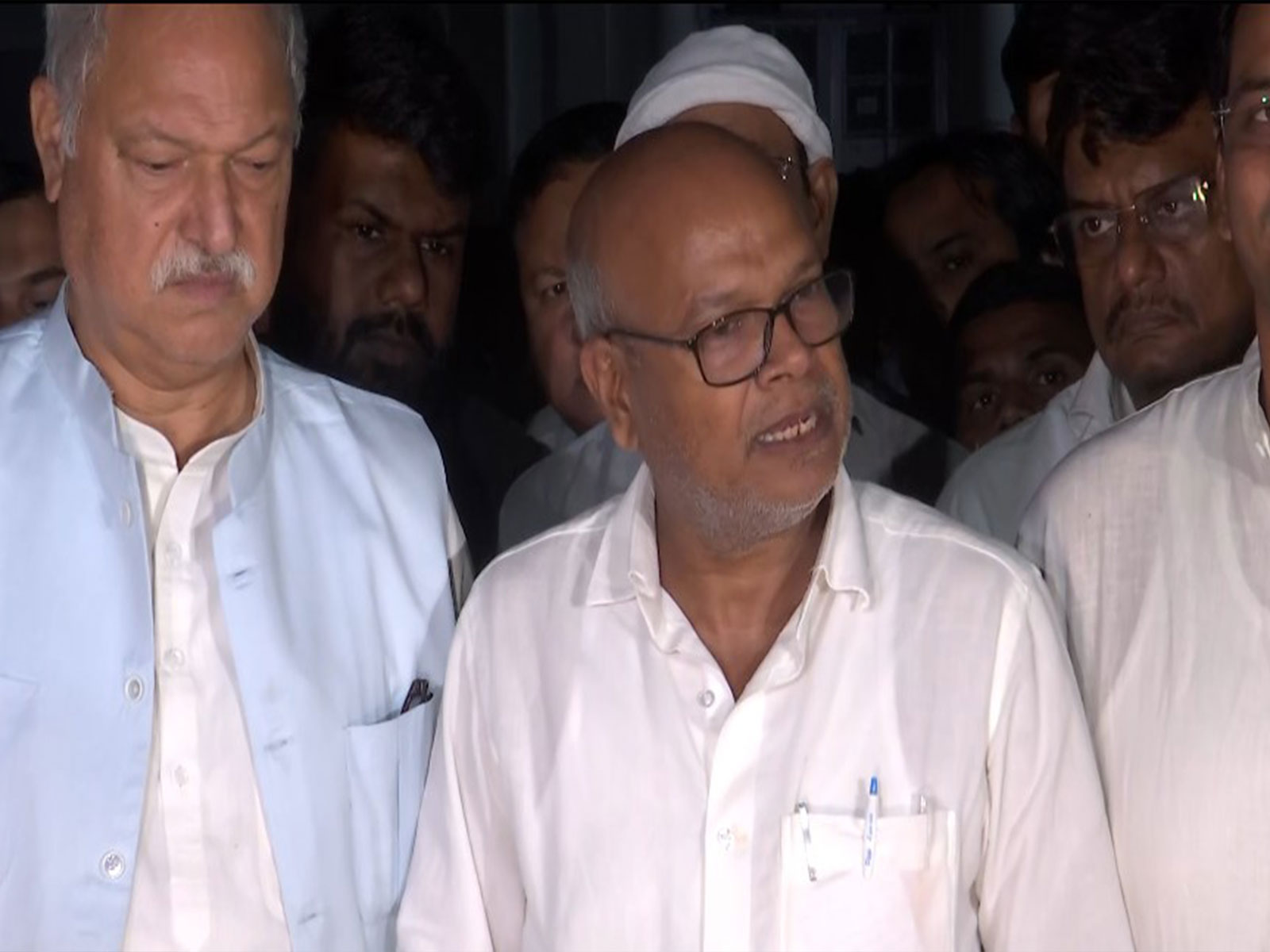 Congress leaders Shakeel Ahmad Khan (left) and Rajesh Ram (Photo/ANI)