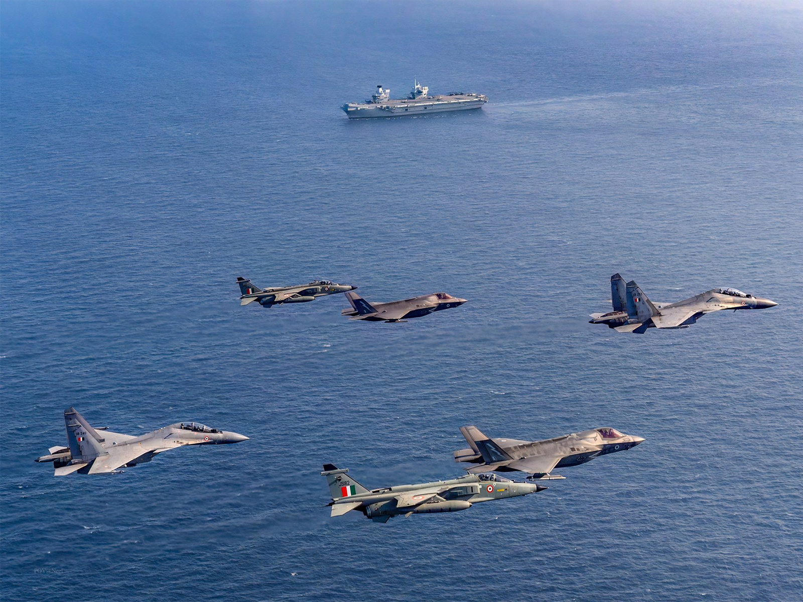 Indian Air Force, Royal Navy conduct joint exercise over Indian Ocean (Photo/X@IAF_MCC)