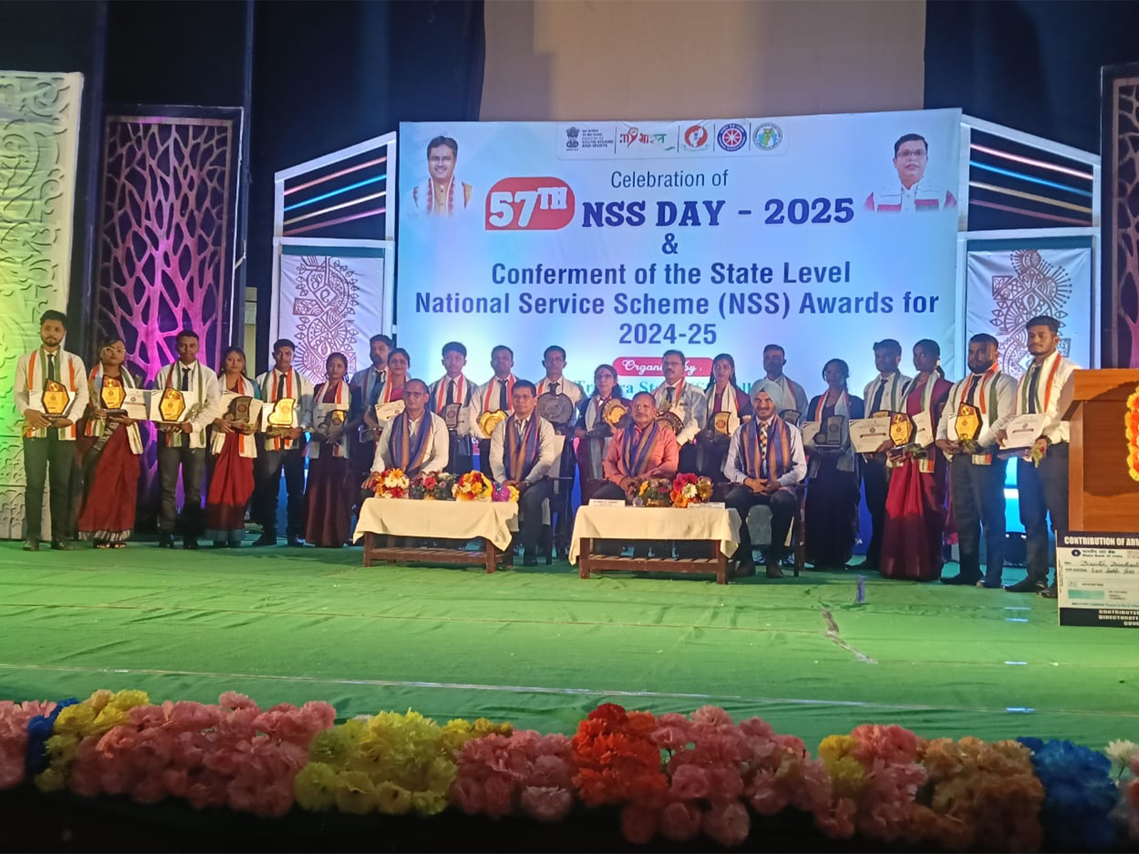 The 57th National Service Scheme (NSS) Day was celebrated in Tripura on Tuesday. (Photo/ANI)