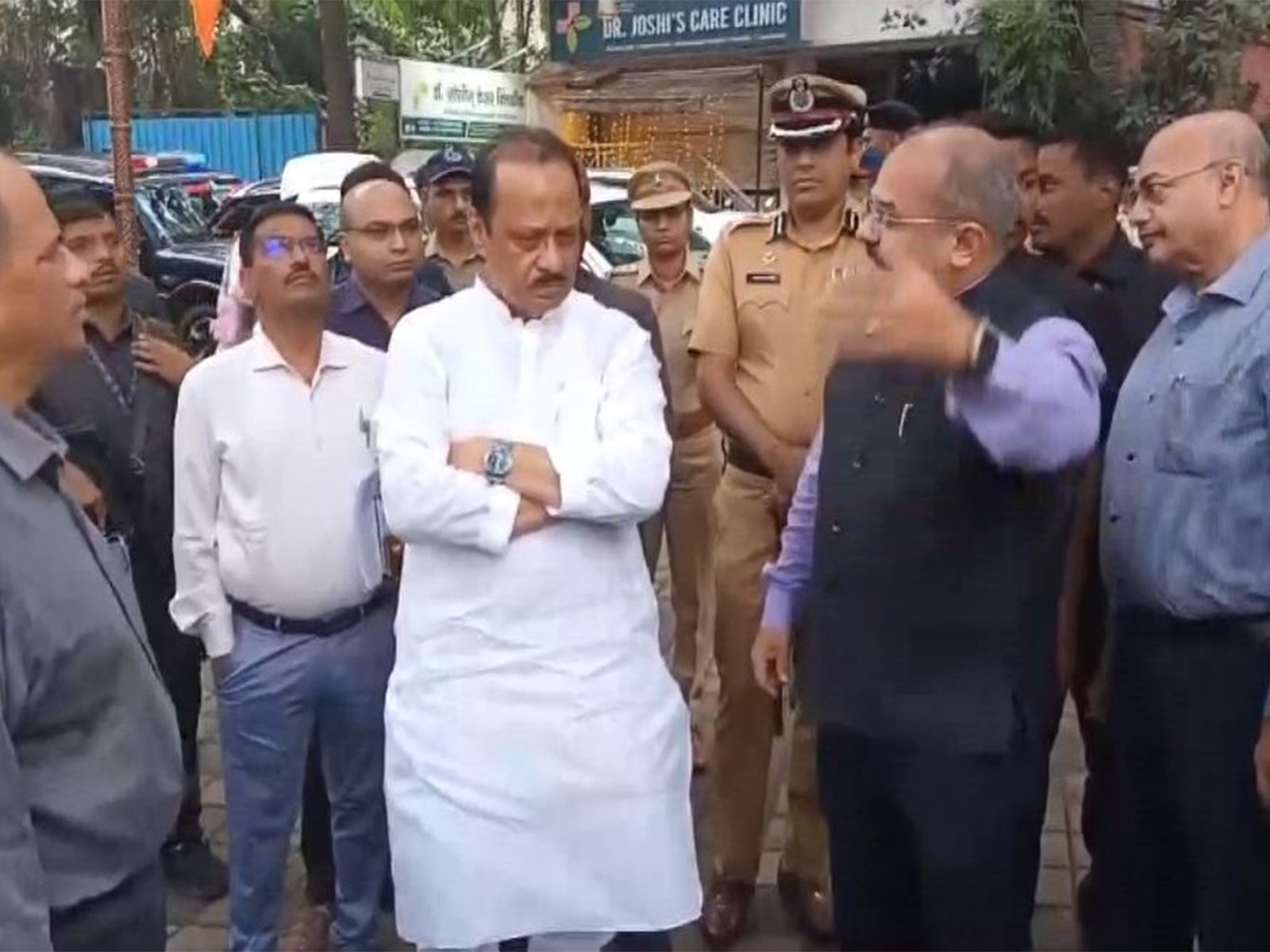 Maharashtra Dy CM Ajit Pawar inspects ongoing work on Tanpura Bridge in Pune (Photo/ANI)