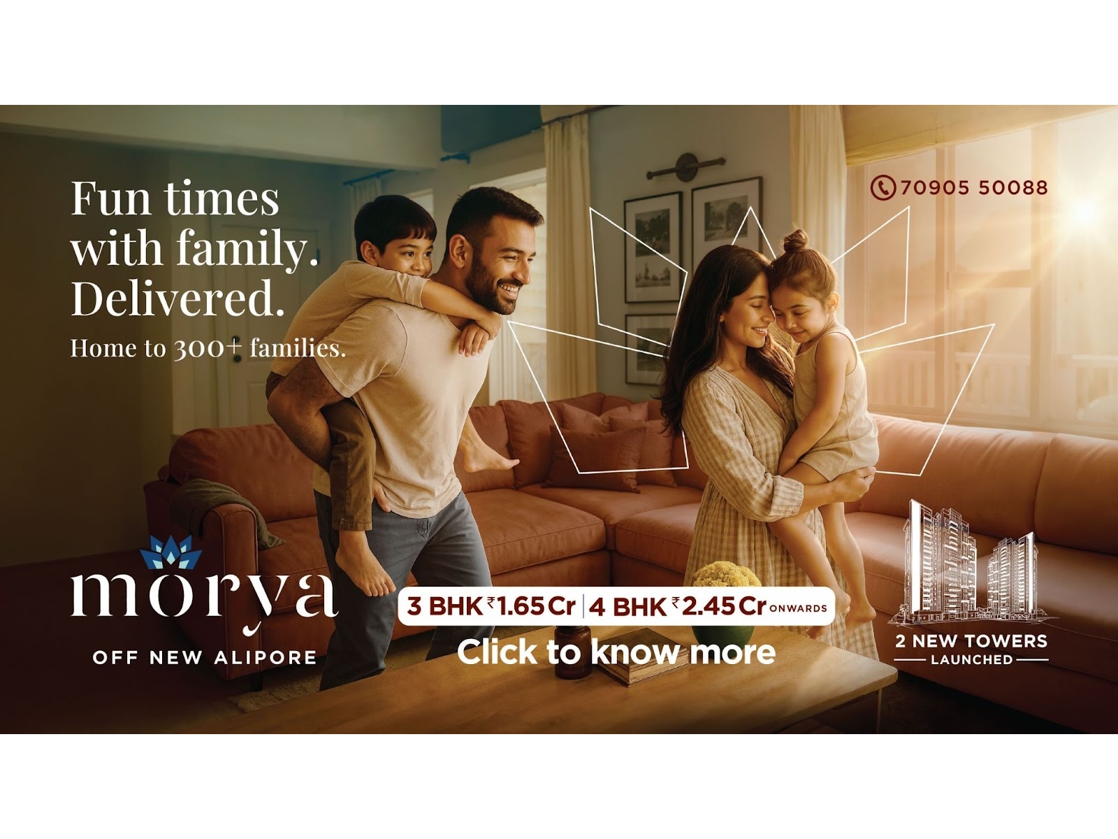 Morya Phase 2 in South Kolkata redefines luxury living with Italian marble, smart home tech, and premium finishes—all standard inclusions, delivering unmatched value with no hidden costs