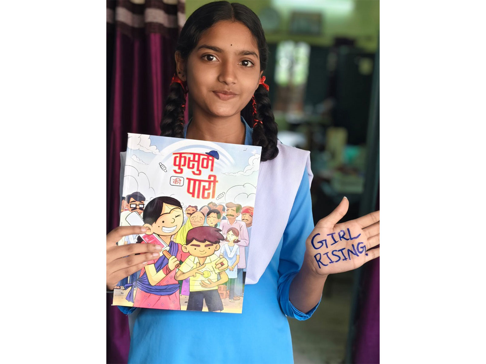 A Girl Reading Girl Rising Comic Book on Kusum's Adventurous Innings A Girl Reading Girl Rising Comic Book on Kusum's Adventurous Innings