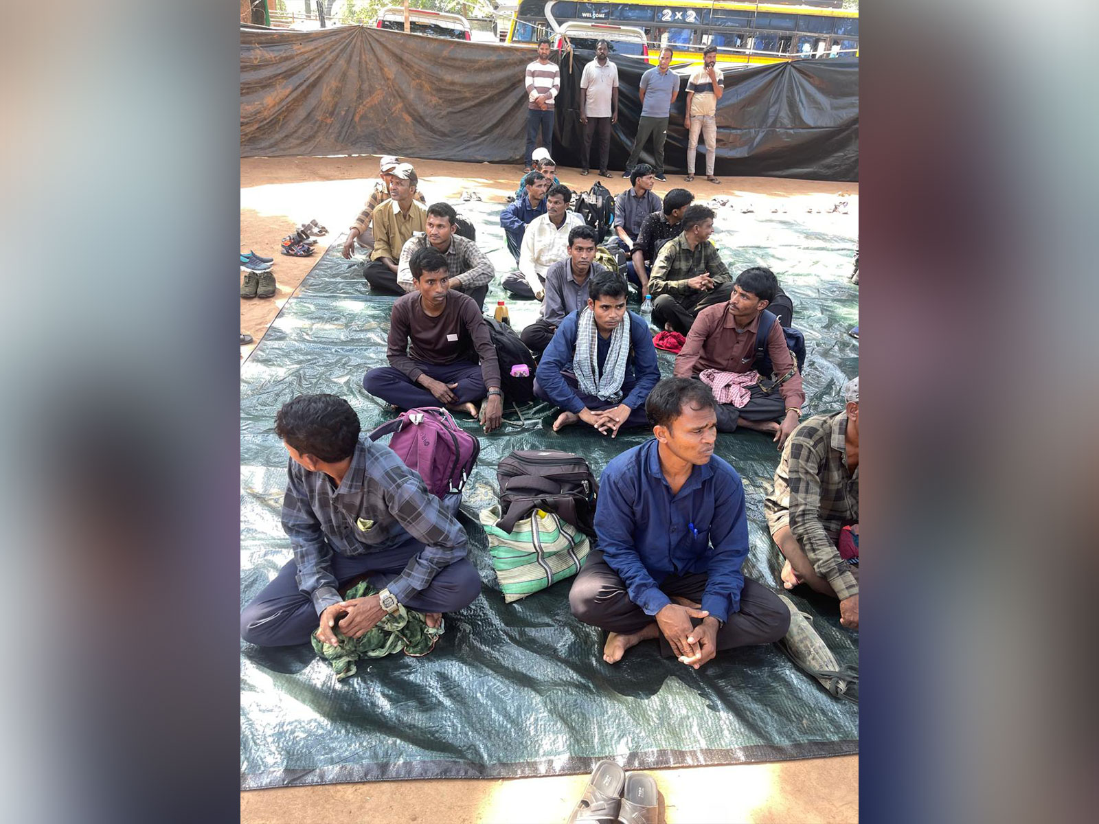 Visual of surrendered CPI (Maoist) cadres (Photo: Security Forces)