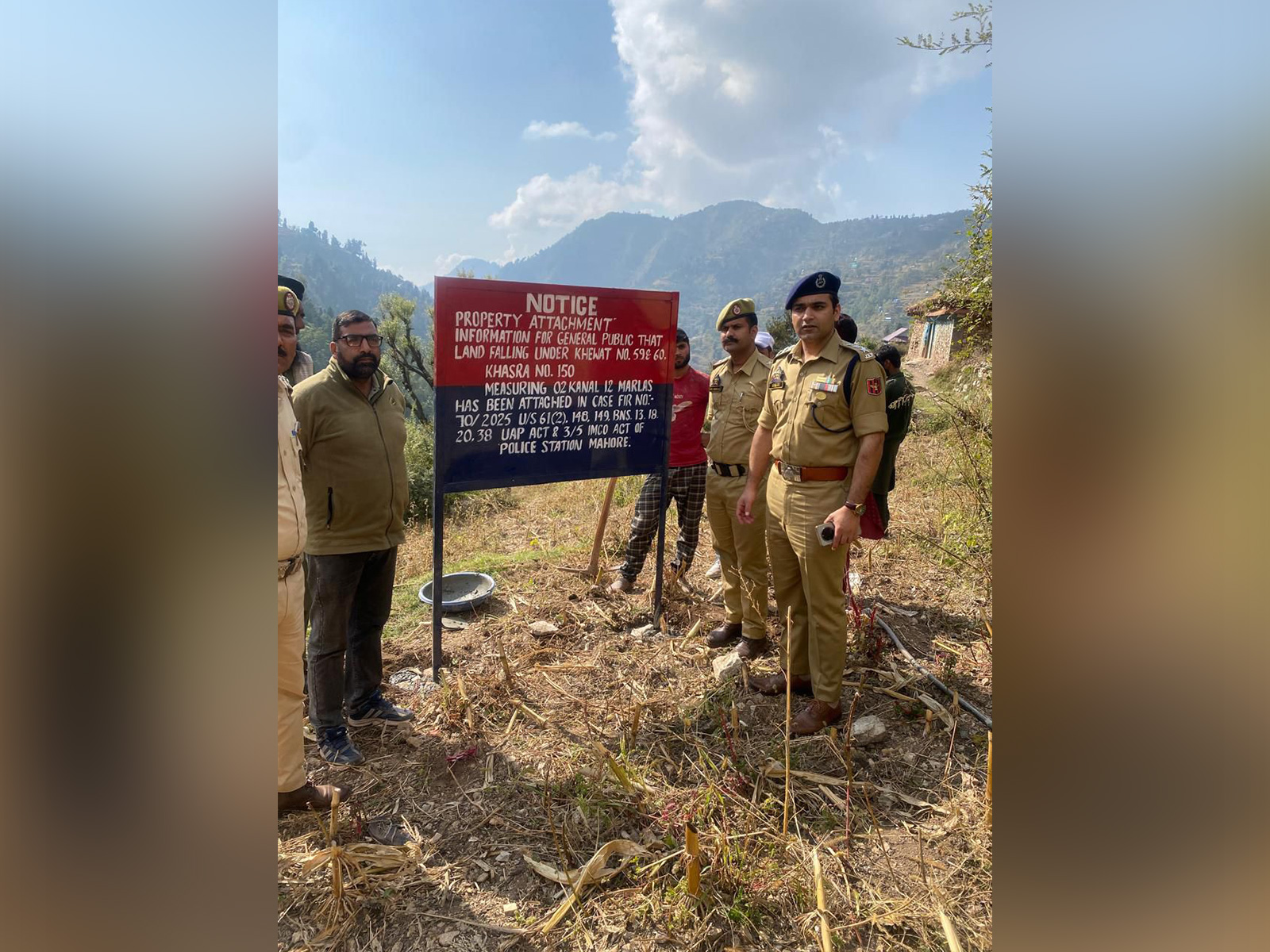Reasi police attaches property of Pakistan-based terror operatives (Photo/J&K police)