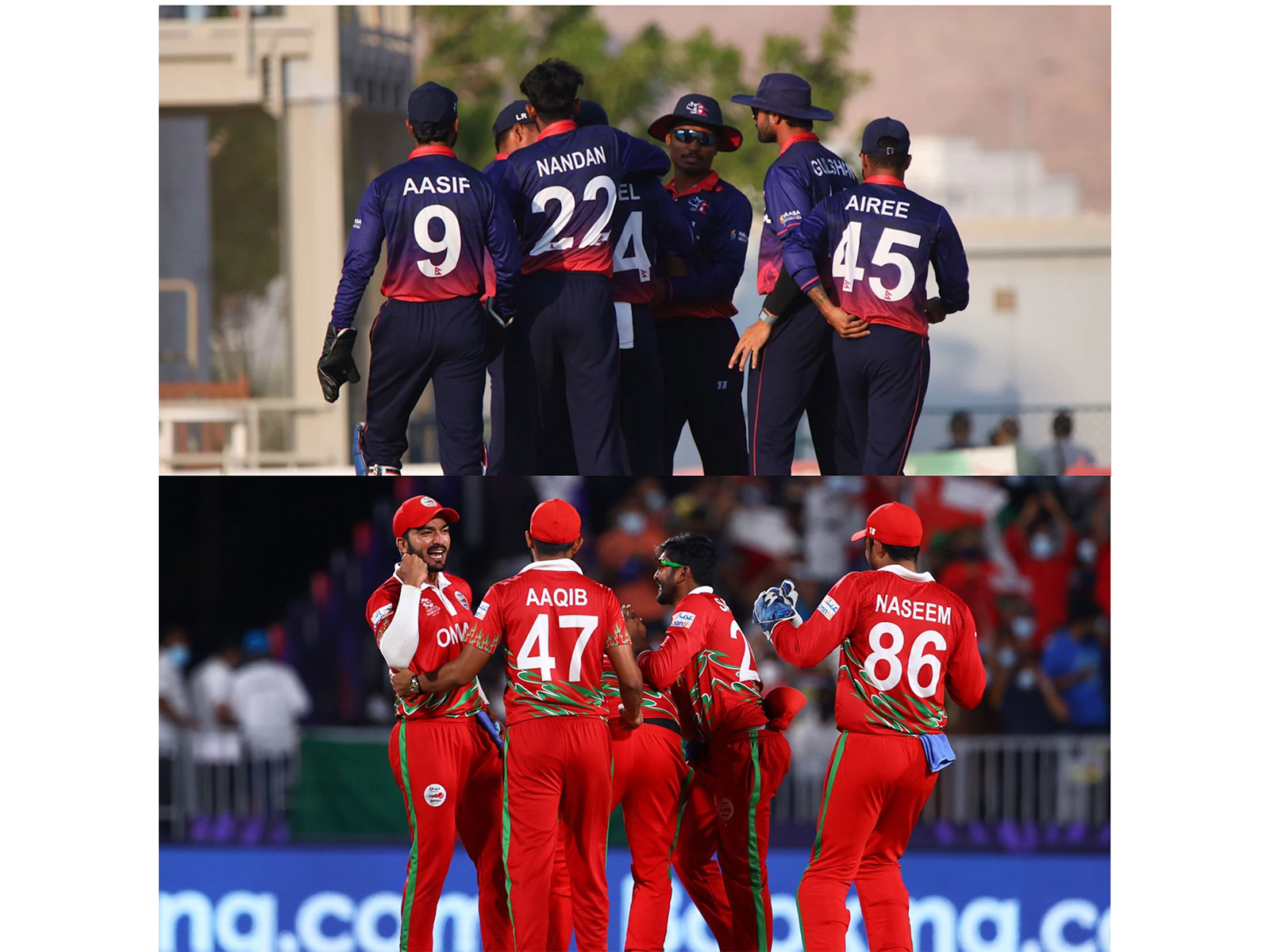 Nepal and Oman Cricket Team. (Photo: ICC/ANI) 