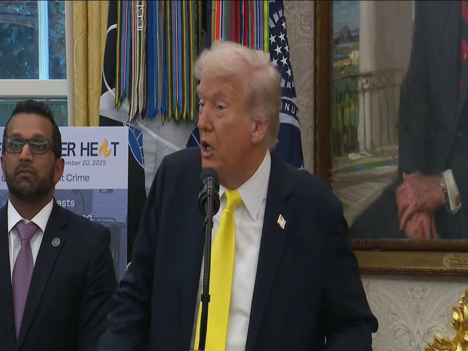US President Donald Trump speaks at the Oval Office on Hamas disarmament and the ongoing situation in Gaza. (Image Source: The White House/YouTube)