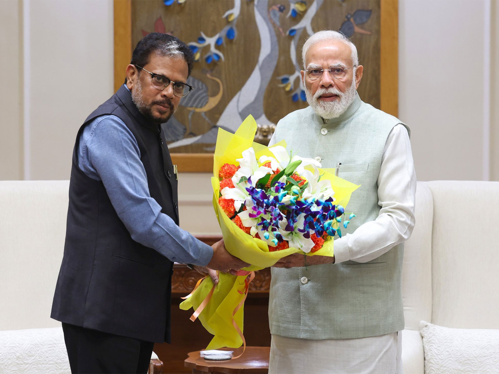 Puducherry LG K Kailashnathan with PM Modi (Photo: x/@PMOIndia)