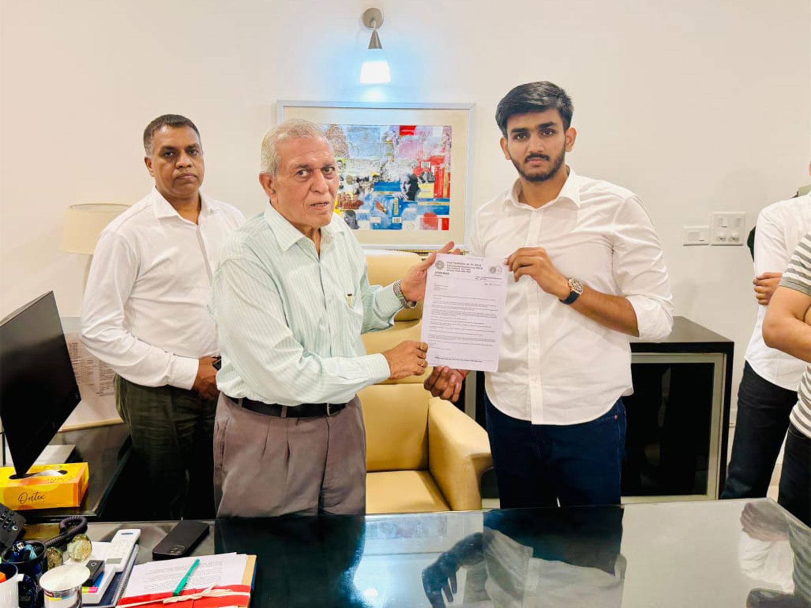 DUSU delegation submits memorendum to SAU administration (Photo/ANI)
