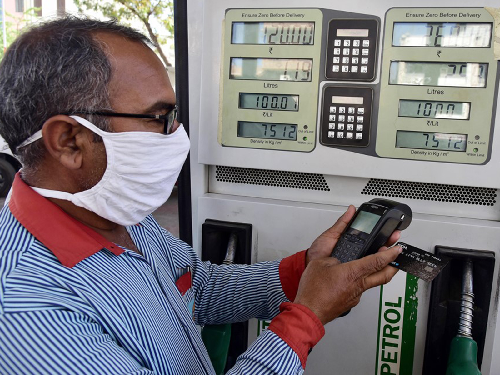 A person making fuel payment from a card (File Photo/ANI) 