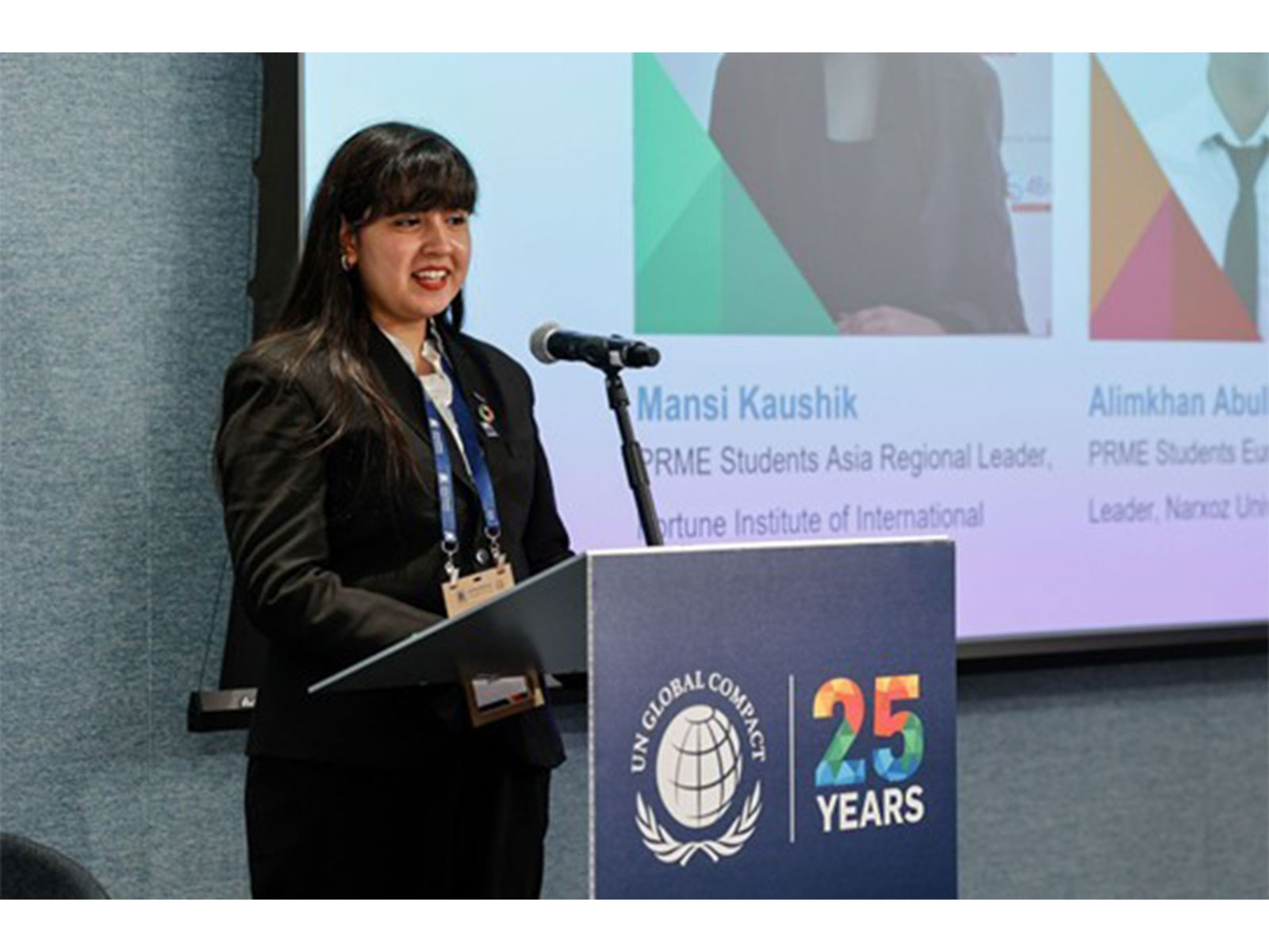FIIB Student Represents South and Central Asia at the United Nations General Assembly (UNGA) Week 2025 in New York