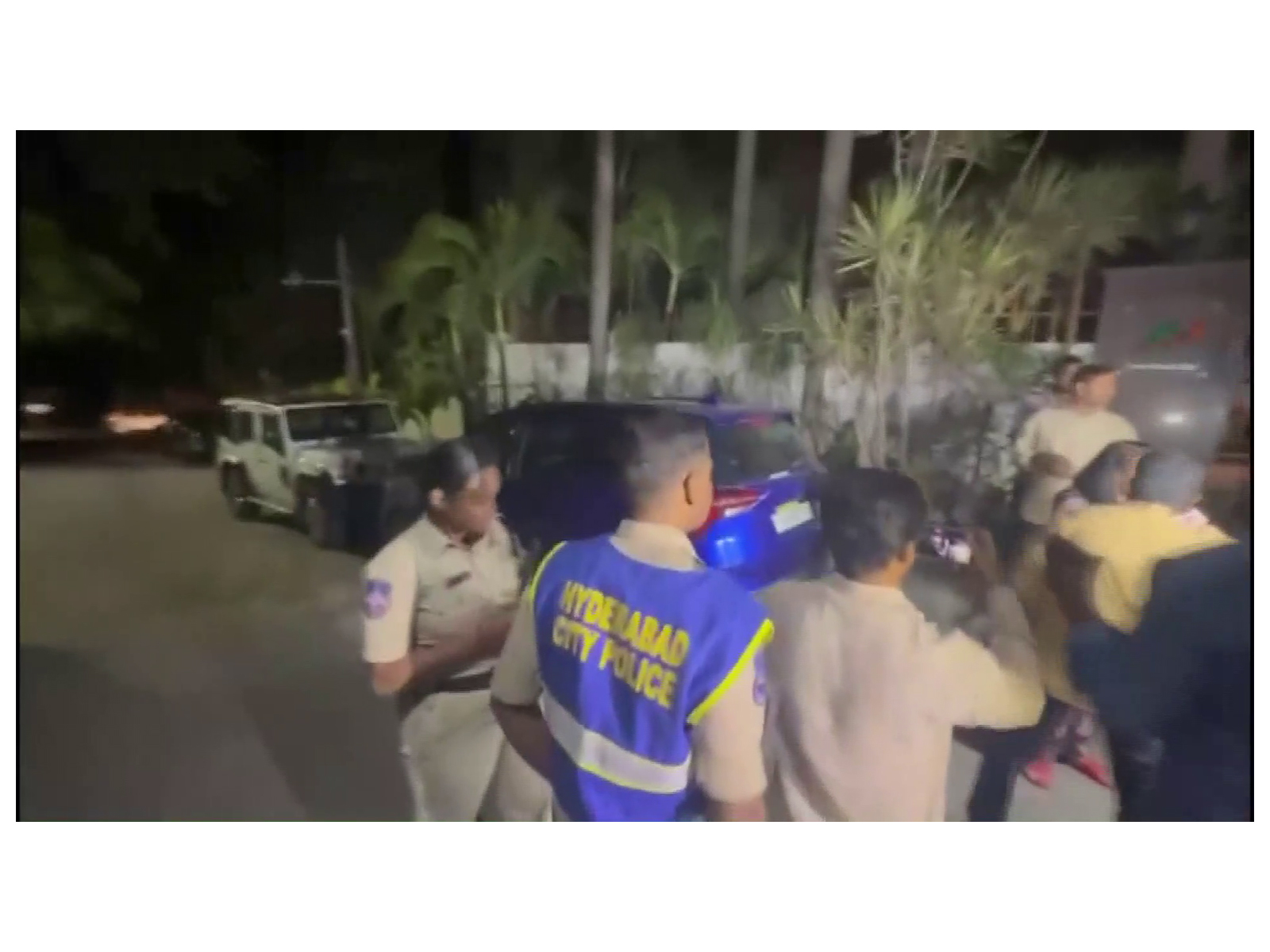 Visual outside Minister Konda Surekha's residence (Photo/ANI)