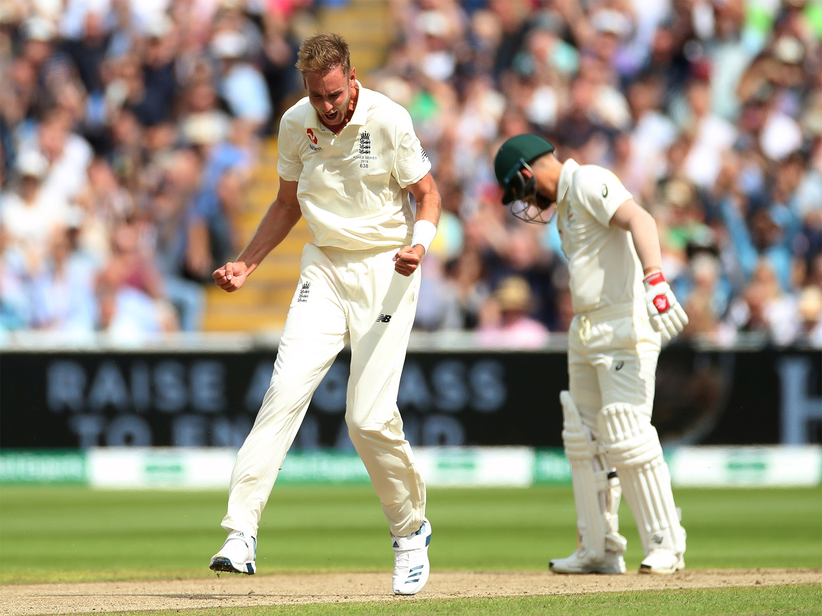 Stuart Broad in action against Australia. (Photo: ANI)