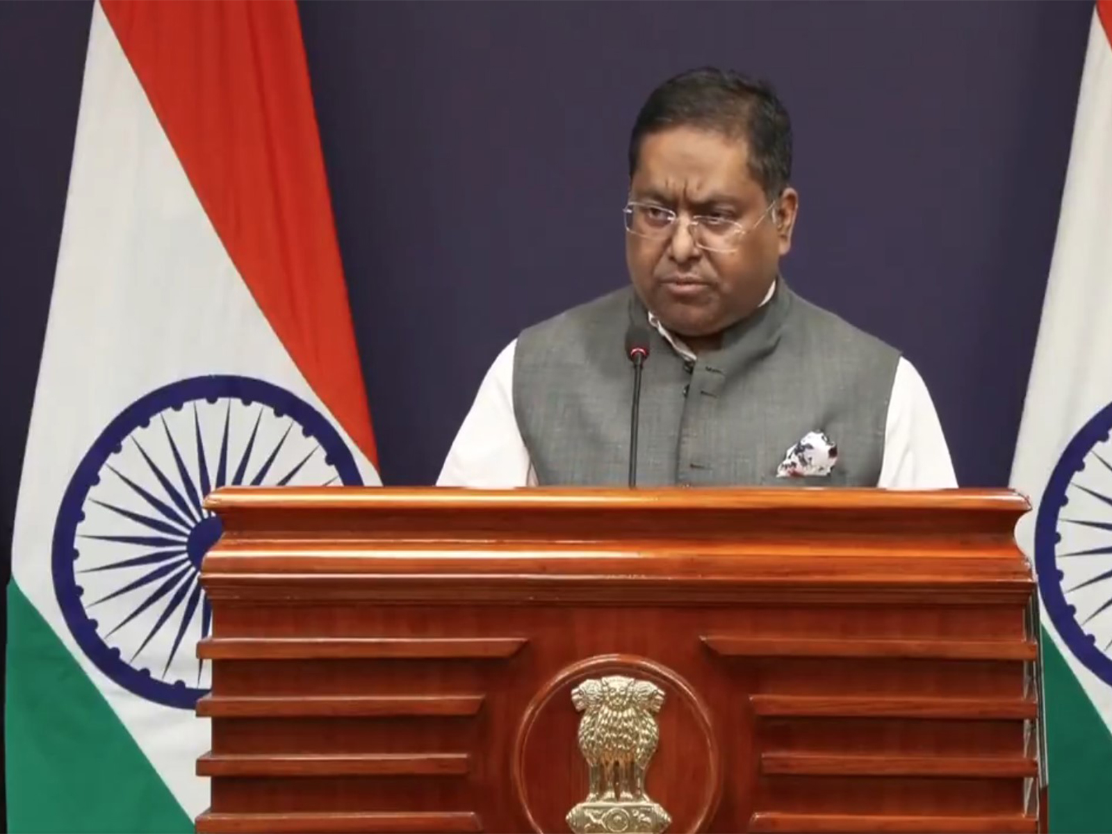 MEA spokesperson Randhir Jaiswal (Photo/ANI)