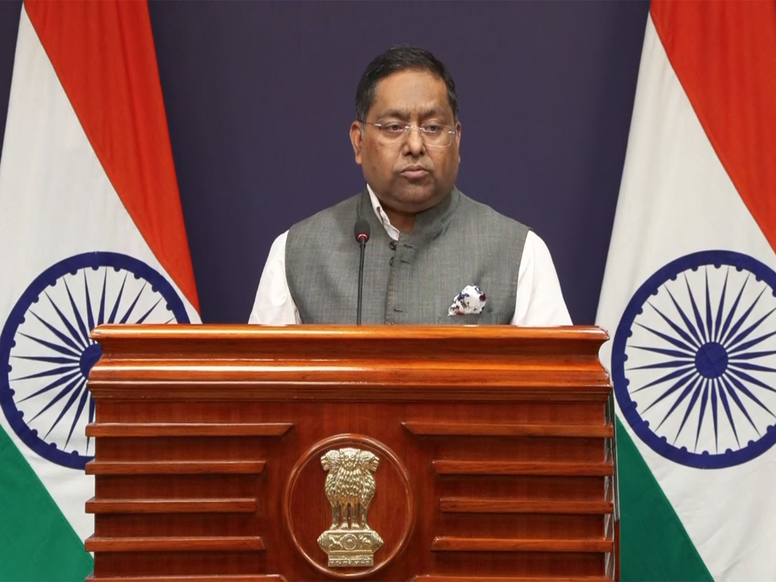 MEA Spokesperson Randhir Jaiswal (Photo/ANI)