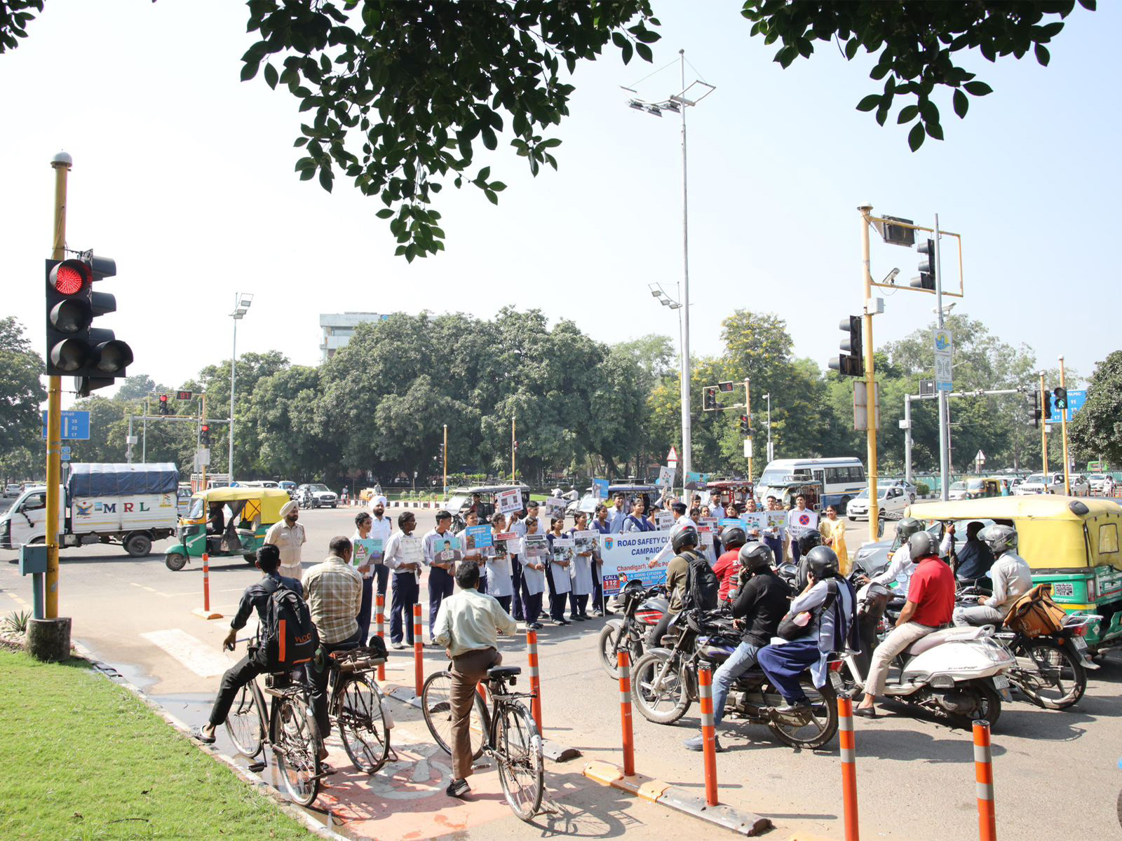 Visual of the Chandigarh Police road safety campaign (Photo: Chandigarh Police)