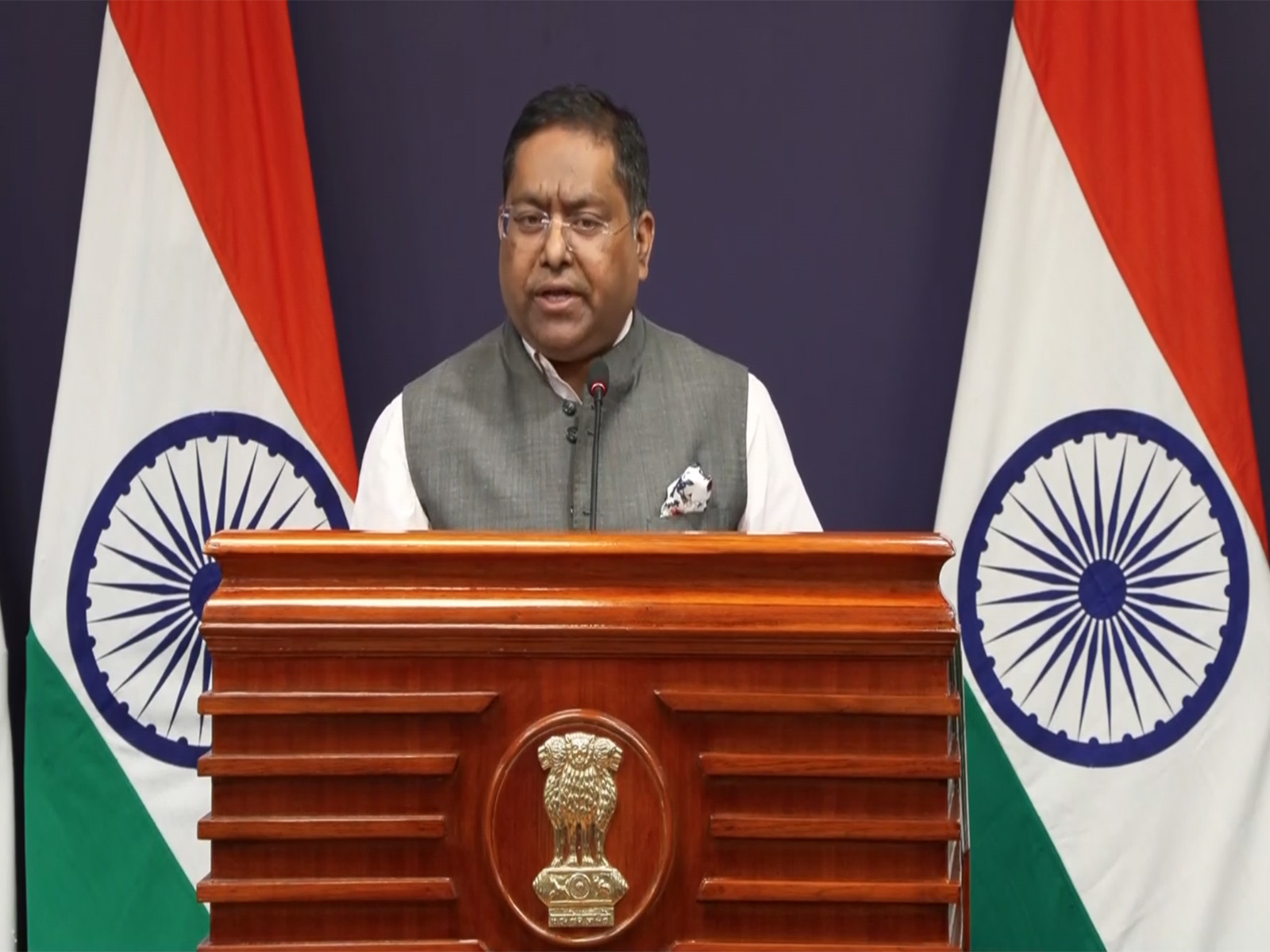 MEA Spokesperson Randhir Jaiswal (Photo/ANI)