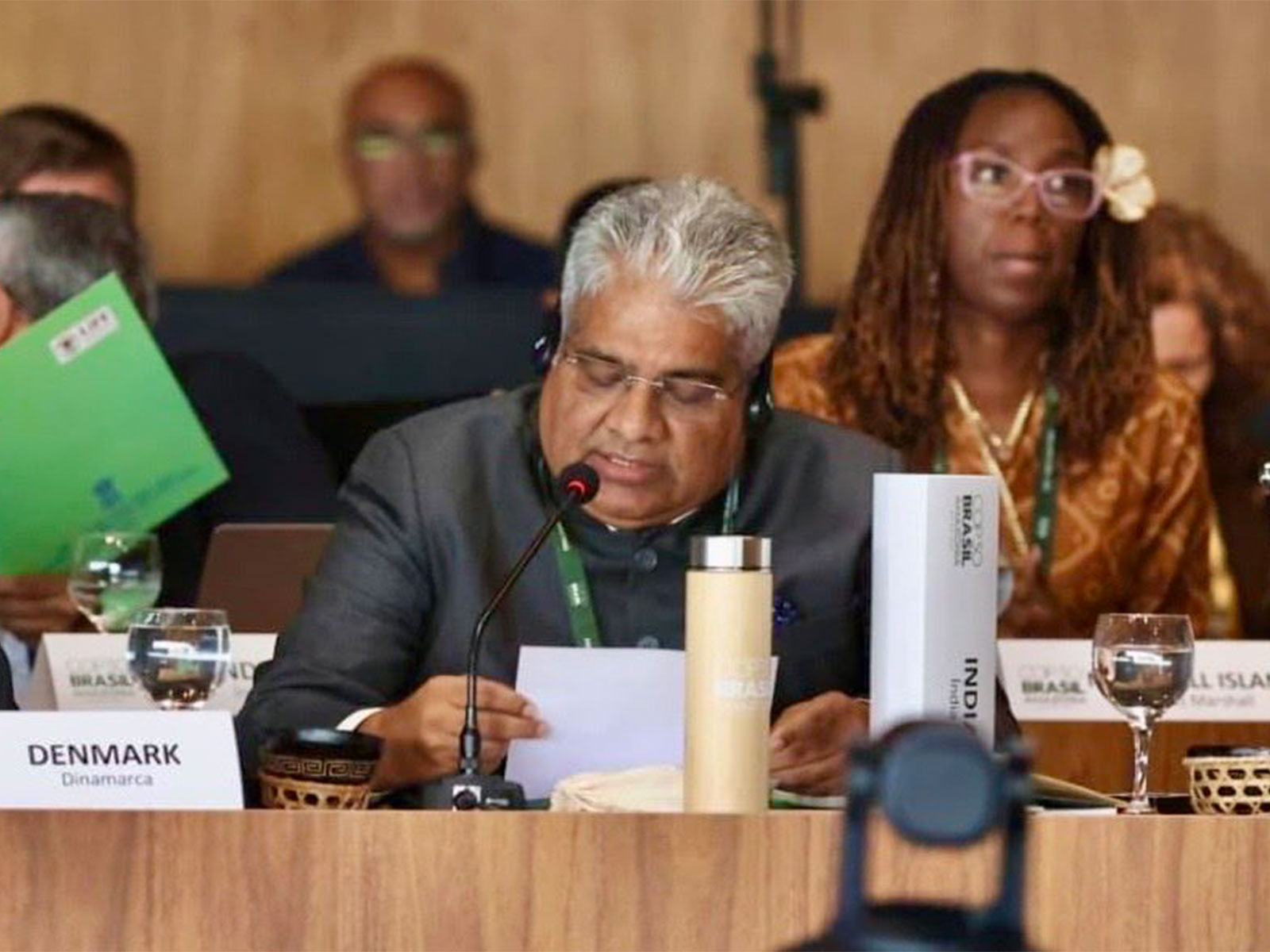 Union Minister Bhupender Yadav participating in Pre-COP 30 ministerial roundtable (Photo/ X@byadavbjp)