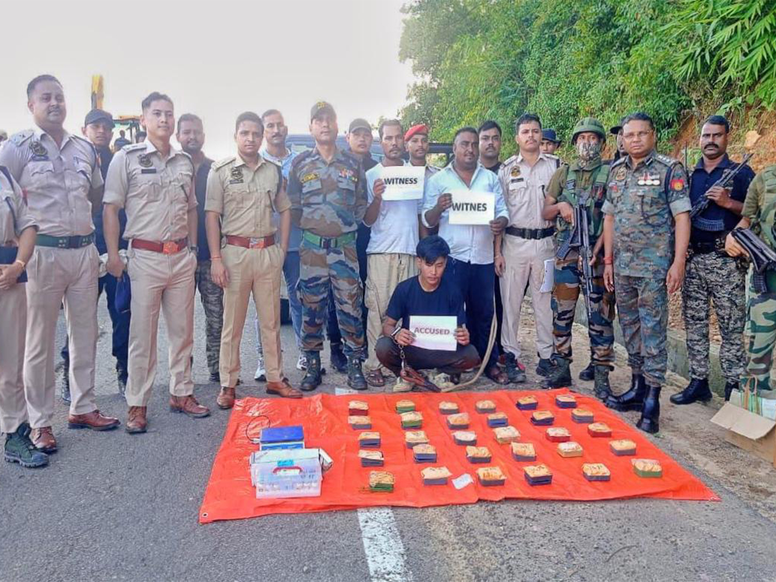 Assam Rifles, police seize Heroin in Cachar (Photo/ANI)