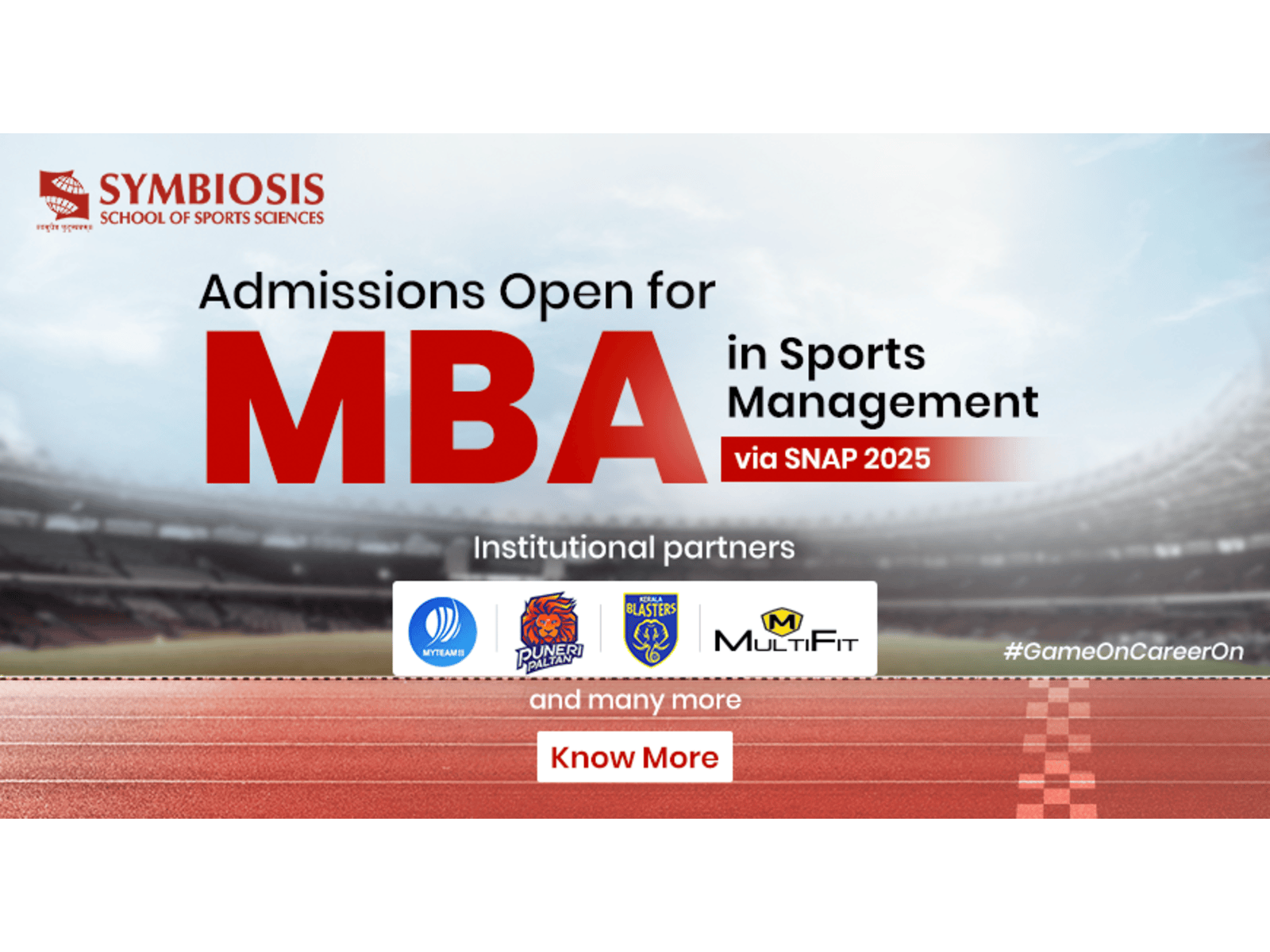 Admission now open at Symbiosis School of Sports Sciences (SSSS) through SNAP 2025