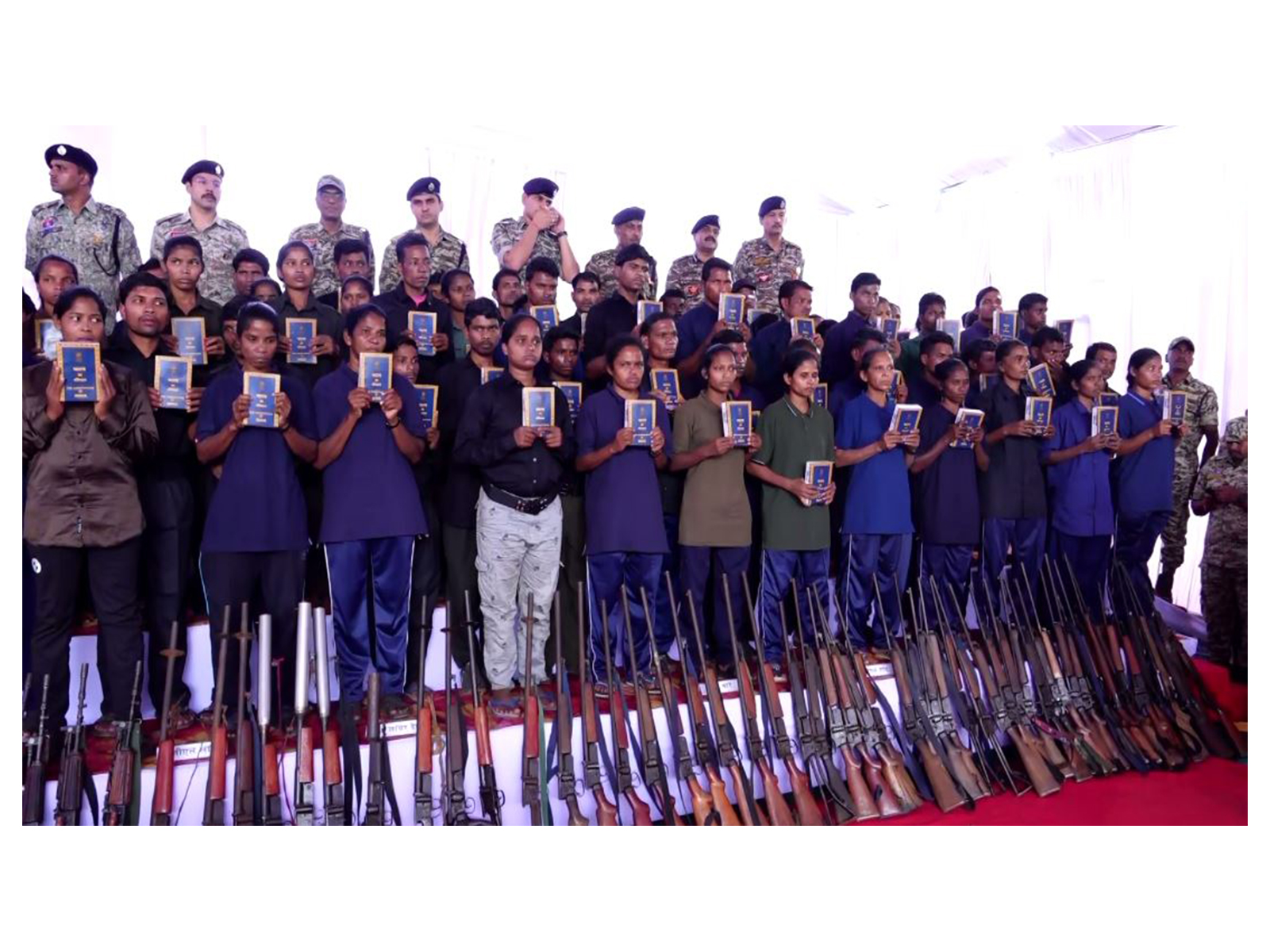 208 Naxalites lay down arms in Chhattisgarh (Photo/ANI)
