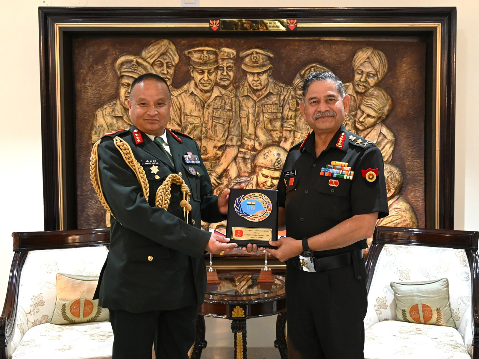 COAS General Upendra Dwivedi and Nepal Army’s Lieutenant General Pradeep Jung, ACOAS (Photo/ X@adgpi)