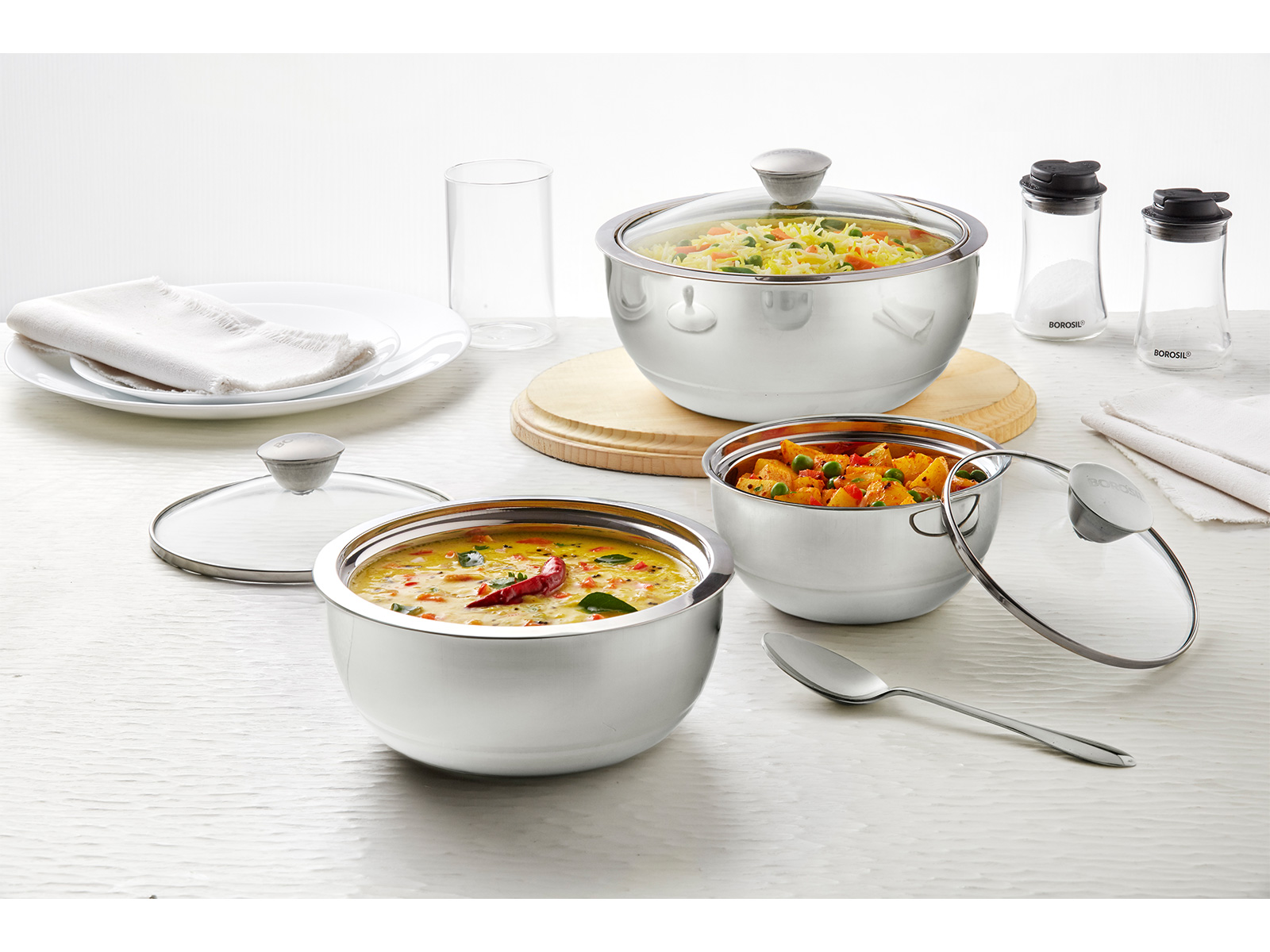 Borosil Servefresh Curry Server Set