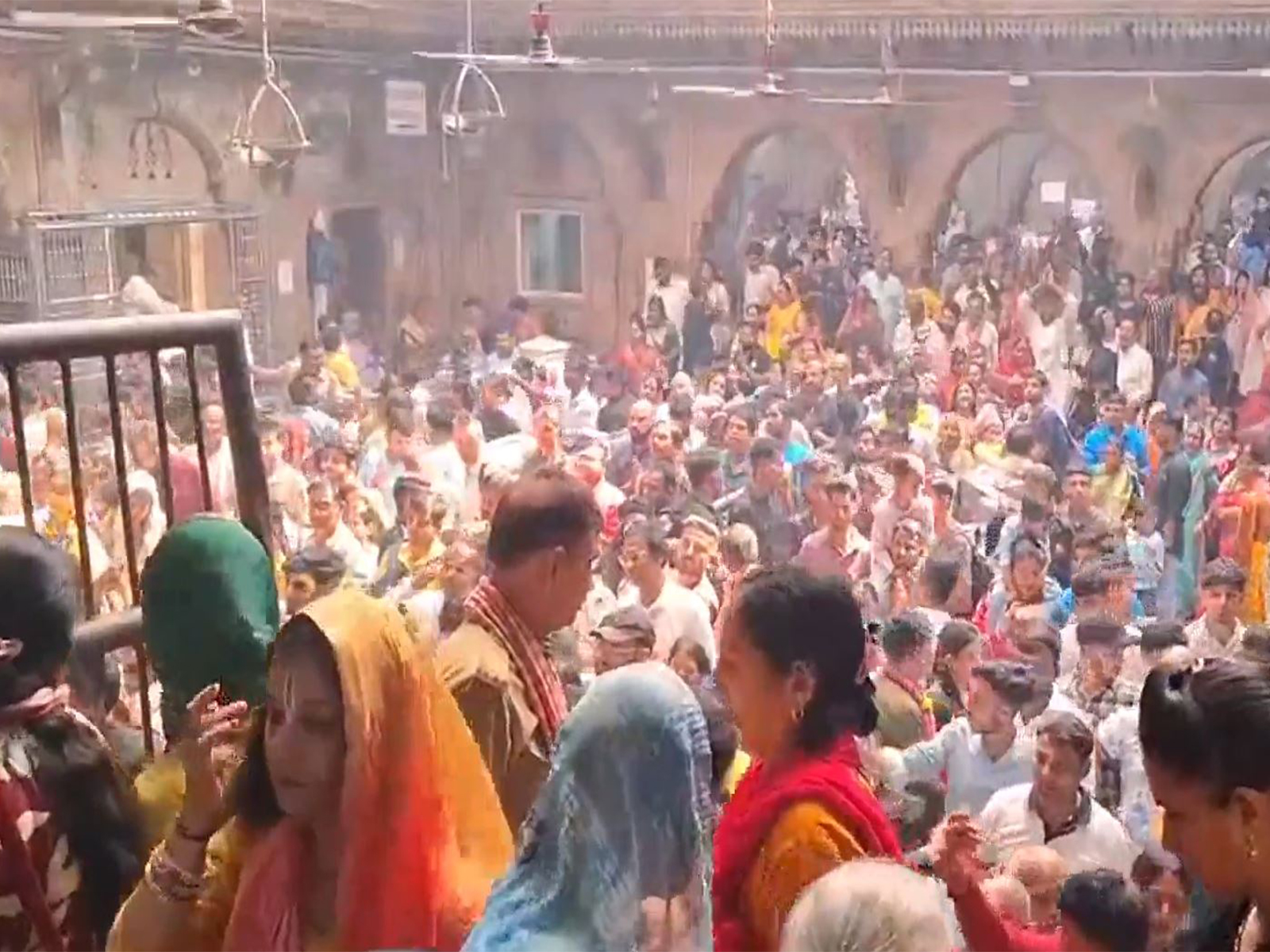Devotees at the Vrindavan Temple Complex (Photo/ANI)
