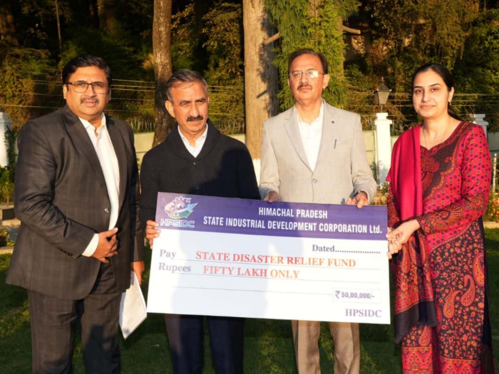 Himachal Pradesh CM Sukhvinder Singh Sukhu with Industries Minister Harshwardhan Chauhan (Photo: CMO)