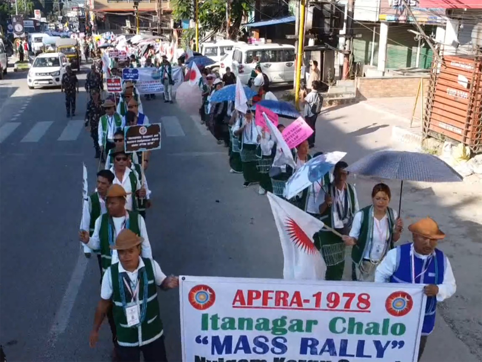 Thousands of Indigenous people join a Rally in Itanagar demanding the implementation of the 46-year-old Anti-Conversion Act APFRA in Arunachal (Photo/ANI) Thousands of Indigenous people join a Rally in Itanagar demanding the implementation of the 46-year-old Anti-Conversion Act APFRA in Arunachal (Photo/ANI)