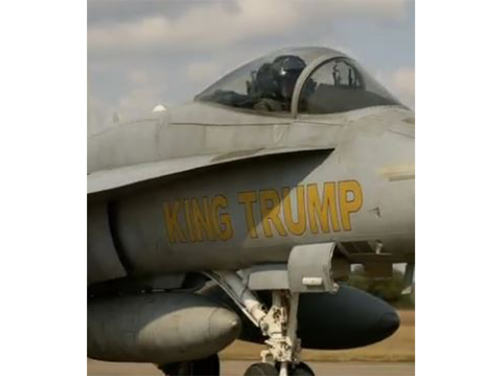 AI generated video showing US President Donald Trump flying a jet with the text 'King Trump' painted on it (Photo/ Truth Social @realDonaldTrump)