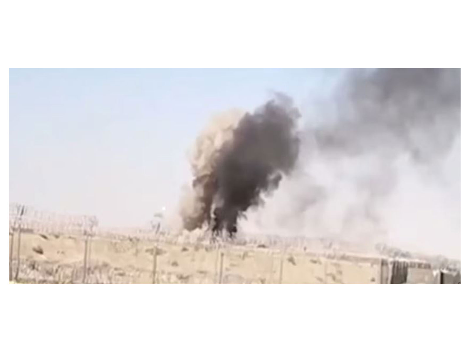 Smoke rises, in this still image from handout video, said to show Pakistani forces conducting a drone strike on an Afghan Taliban border post, in Spin Boldak, Afghanistan (Photo/Reuters)