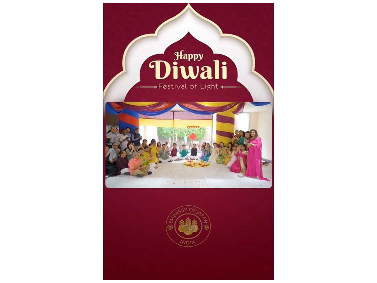Japanese Envoy to India shares visuals of Diwali celebration (Photo: X@JapanAmbIndia)